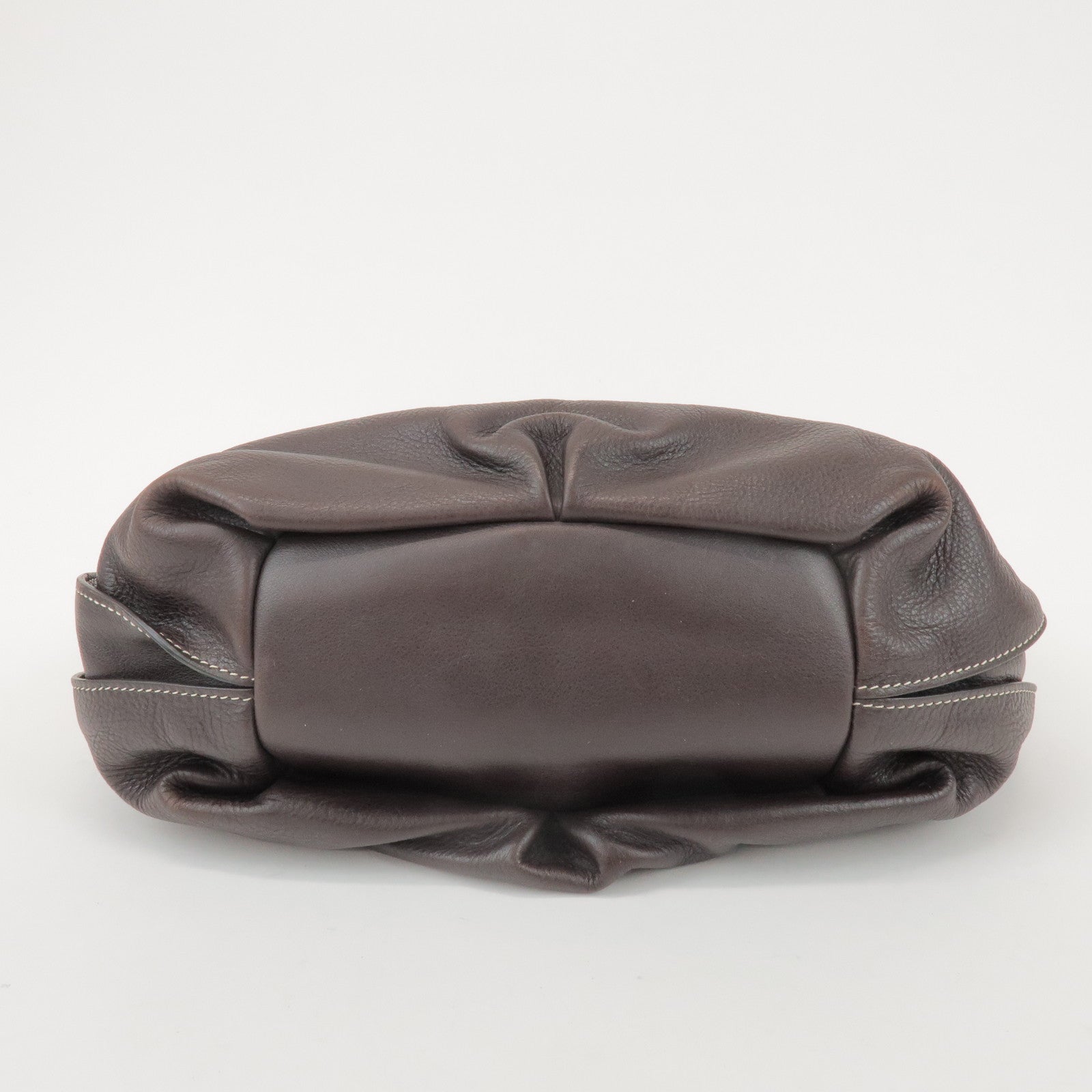 CELINE Bittersweet Leather Shoulder Bag Hand Bag Dark Brown