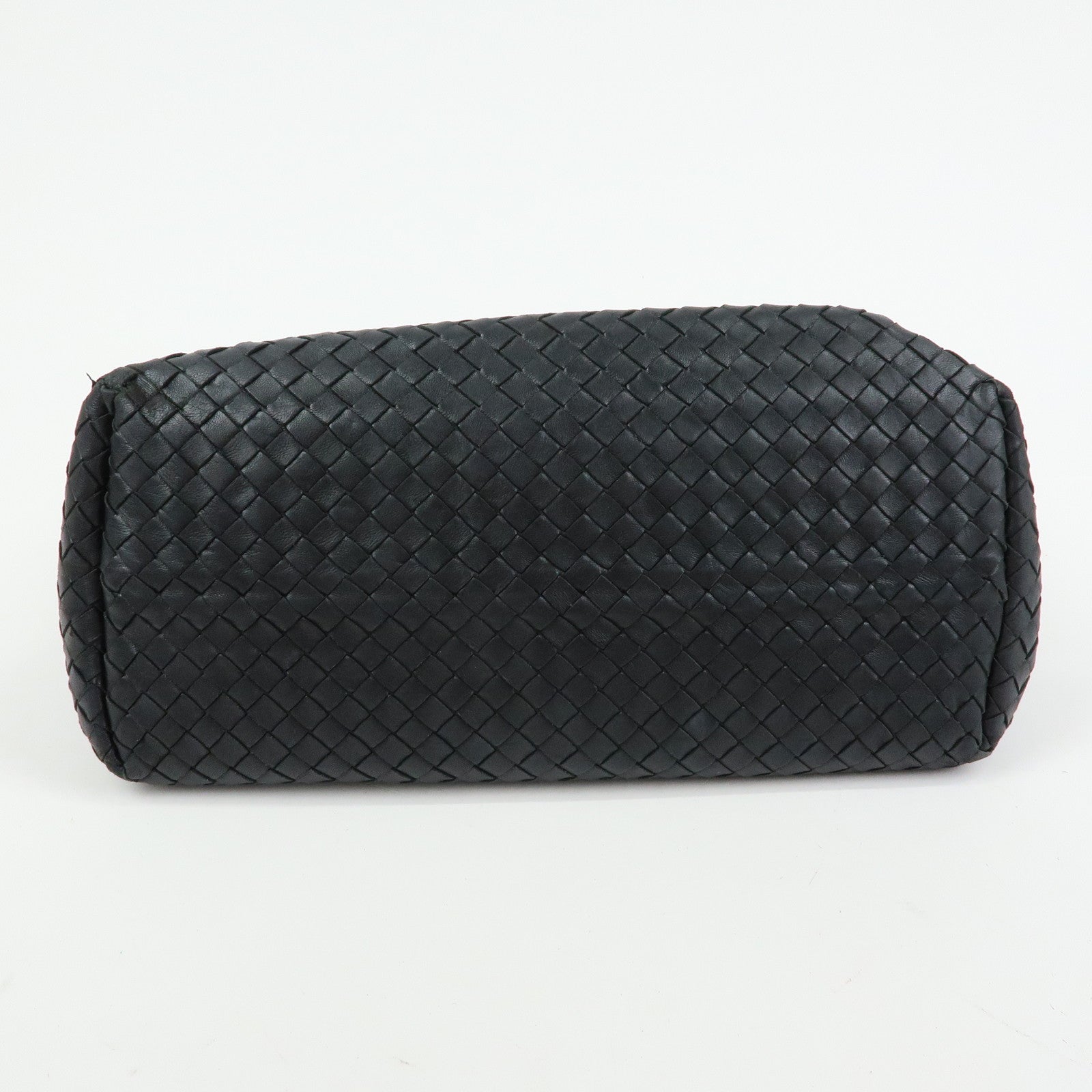 BOTTEGA VENETA Intrecciato Leather Garda Hand Bag Black 179320