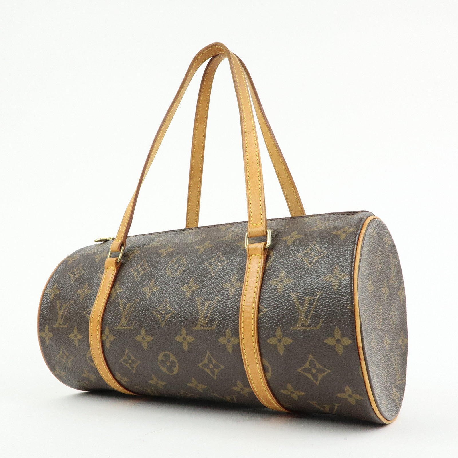 Louis Vuitton Monogram Papillon 30 Hand Bag Brown M51385