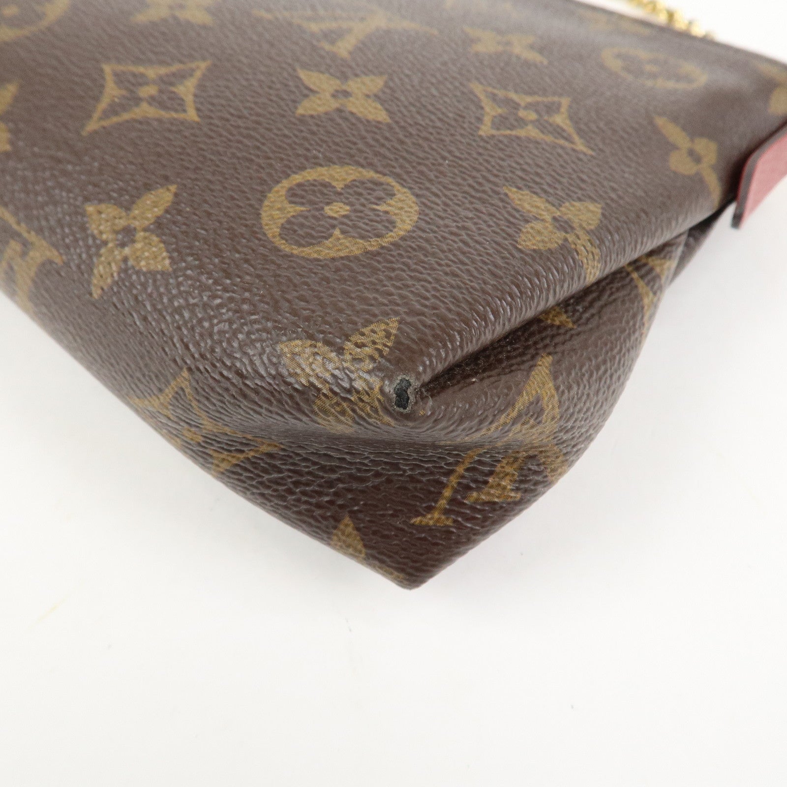 Louis Vuitton Monogram Pallas Clutch 2Way Bag Cerise M41638