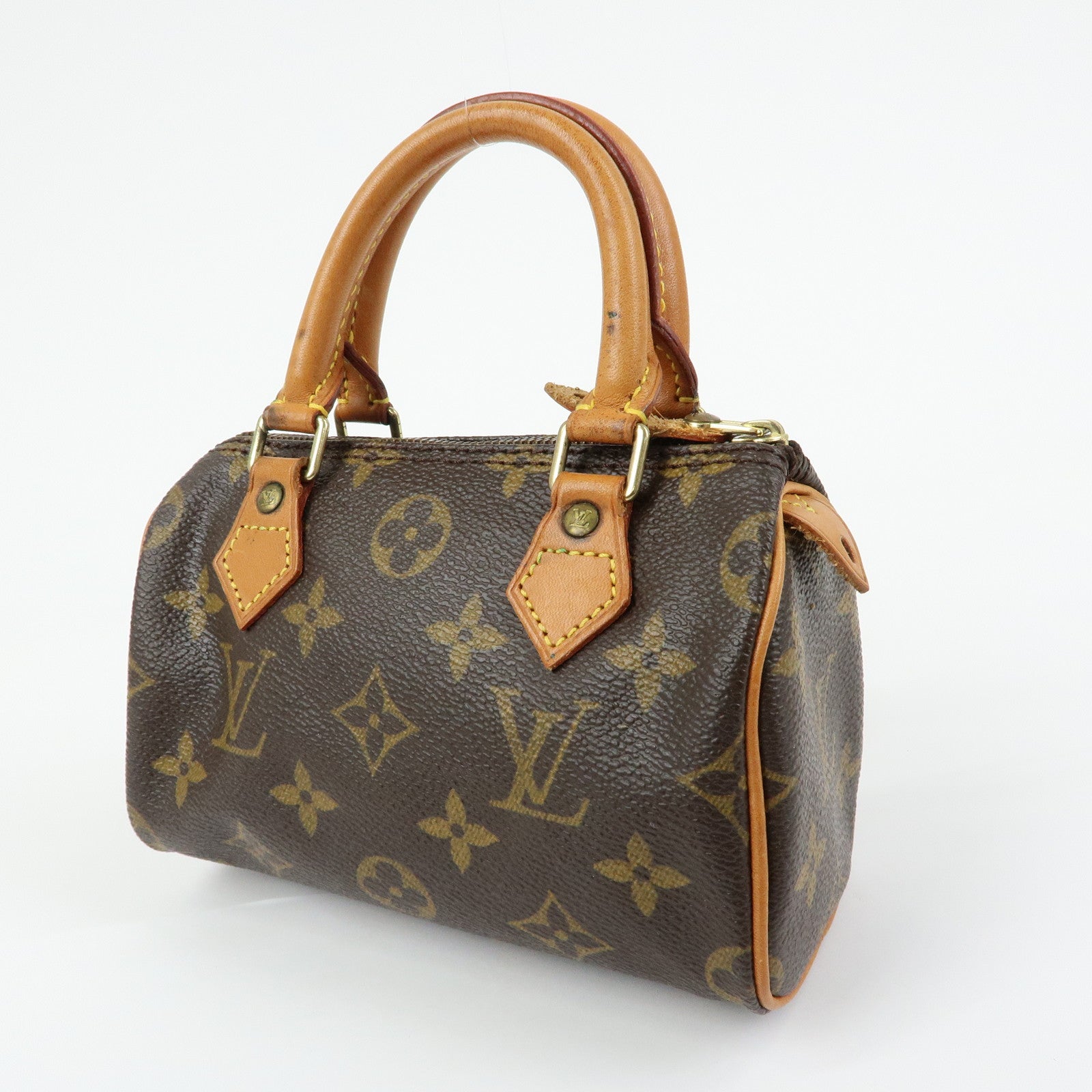Louis Vuitton Monogram Mini Speedy Hand Shoulder Bag Brown M41534