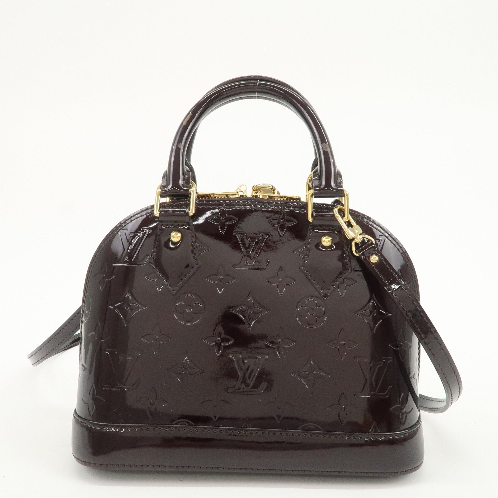 Louis Vuitton Monogram Vernis Alma BB 2Way Bag Amarante M91678