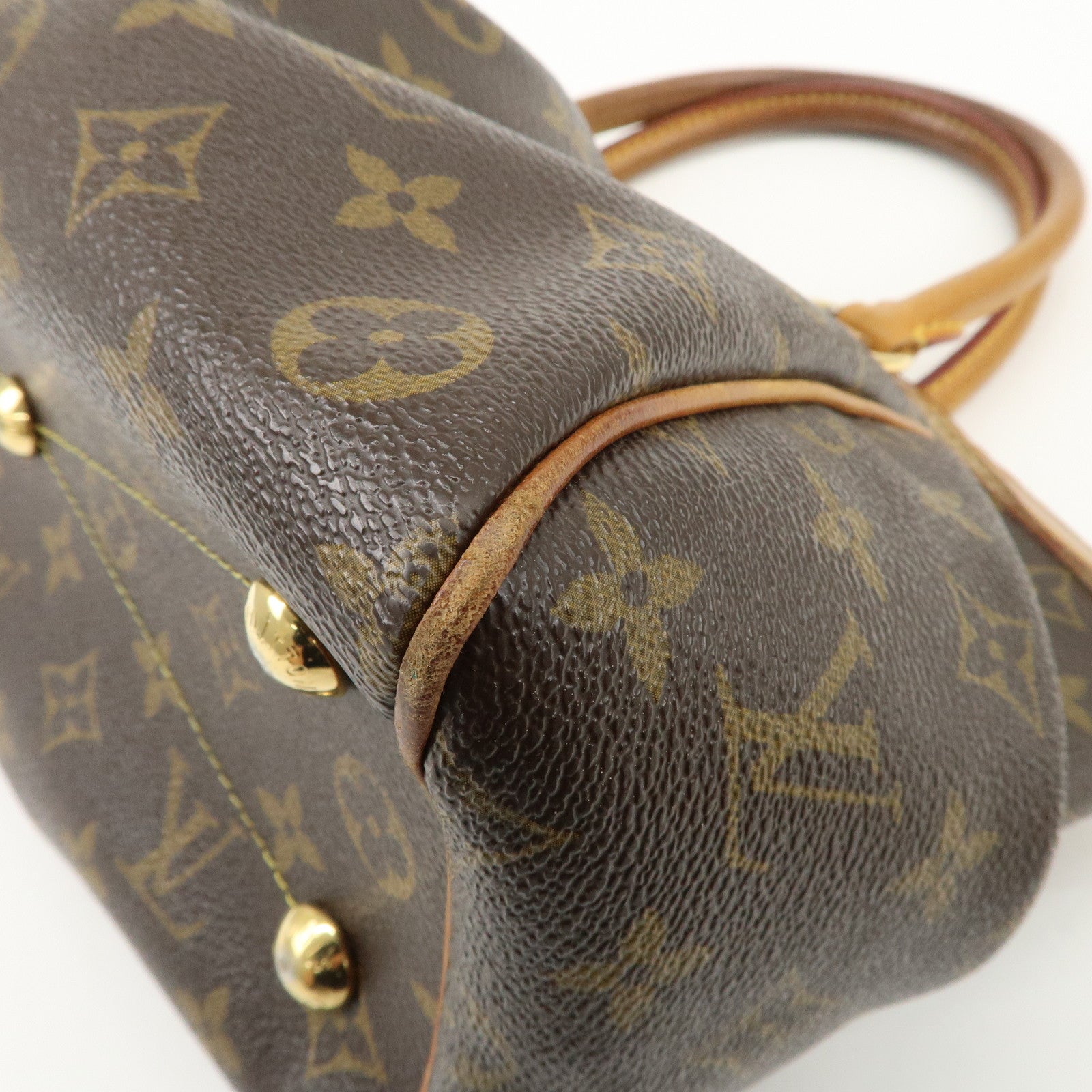 Louis Vuitton Monogram Tivoli PM Hand Bag Brown M40143 Used