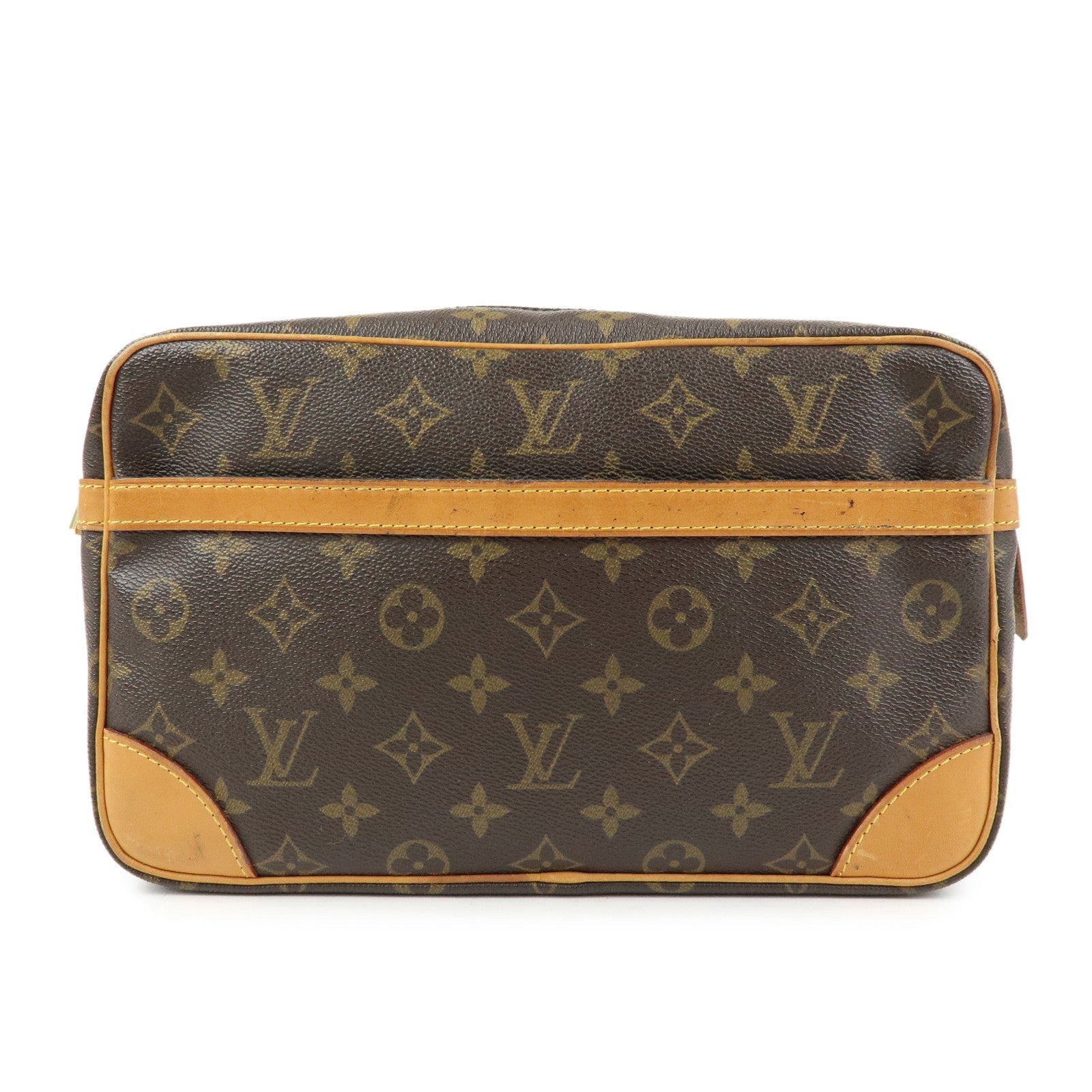 Louis Vuitton Monogram Compiegne 28 Pouch Clutch Bag Brown M51845