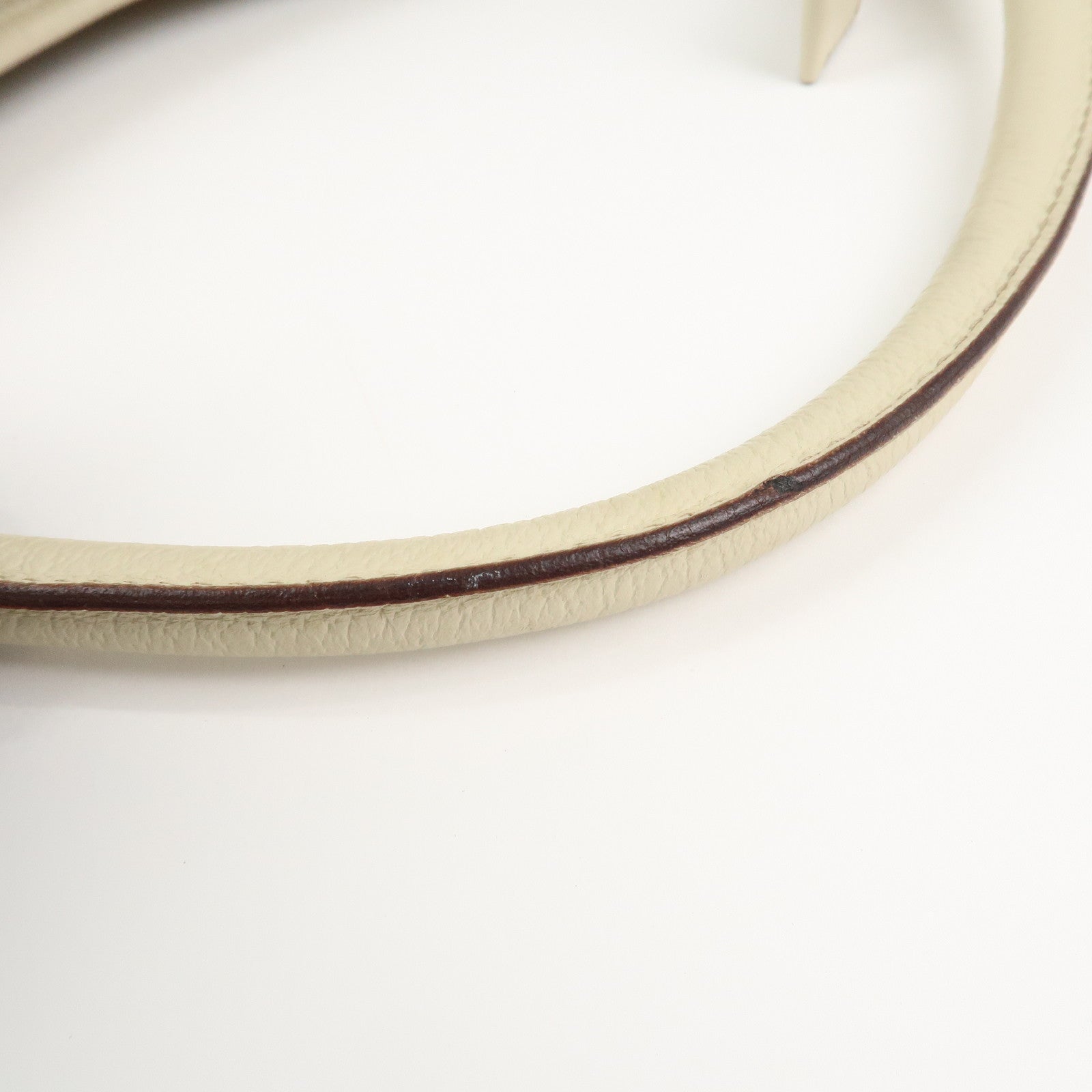 GUCCI Abbey GG Canvas Leather Shoulder Bag Beige Ivory 130738 Used