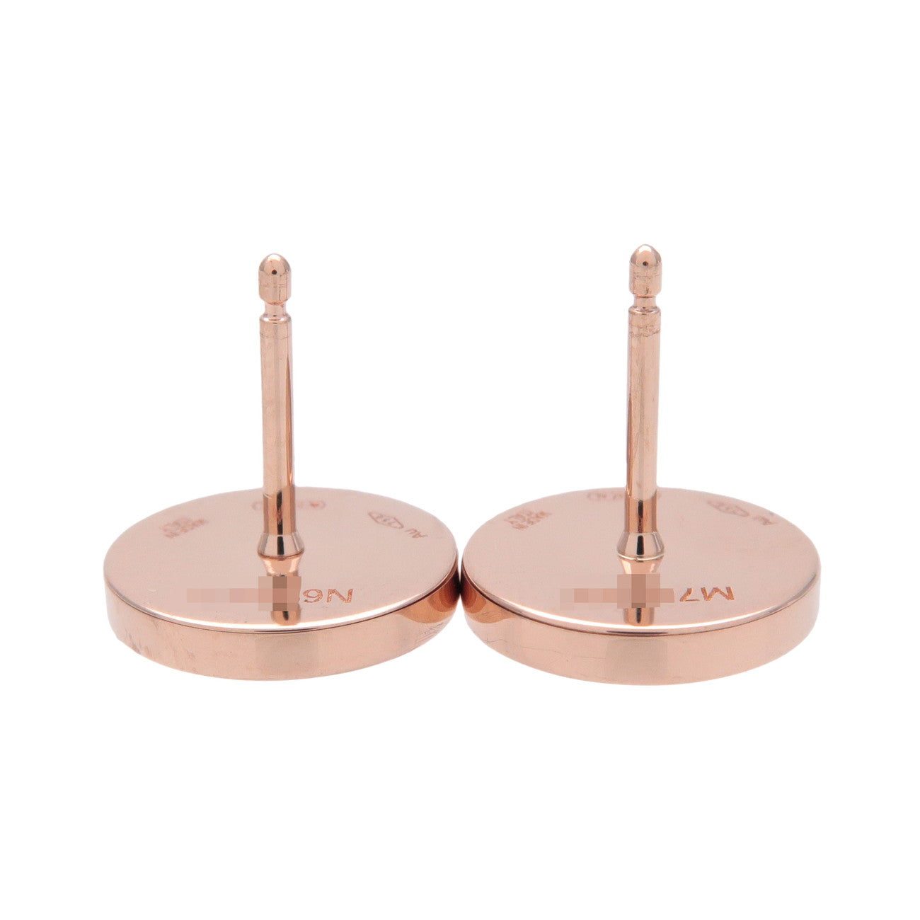 BVLGARI Logo Shell Earrings K18PG 750PG Rose Gold