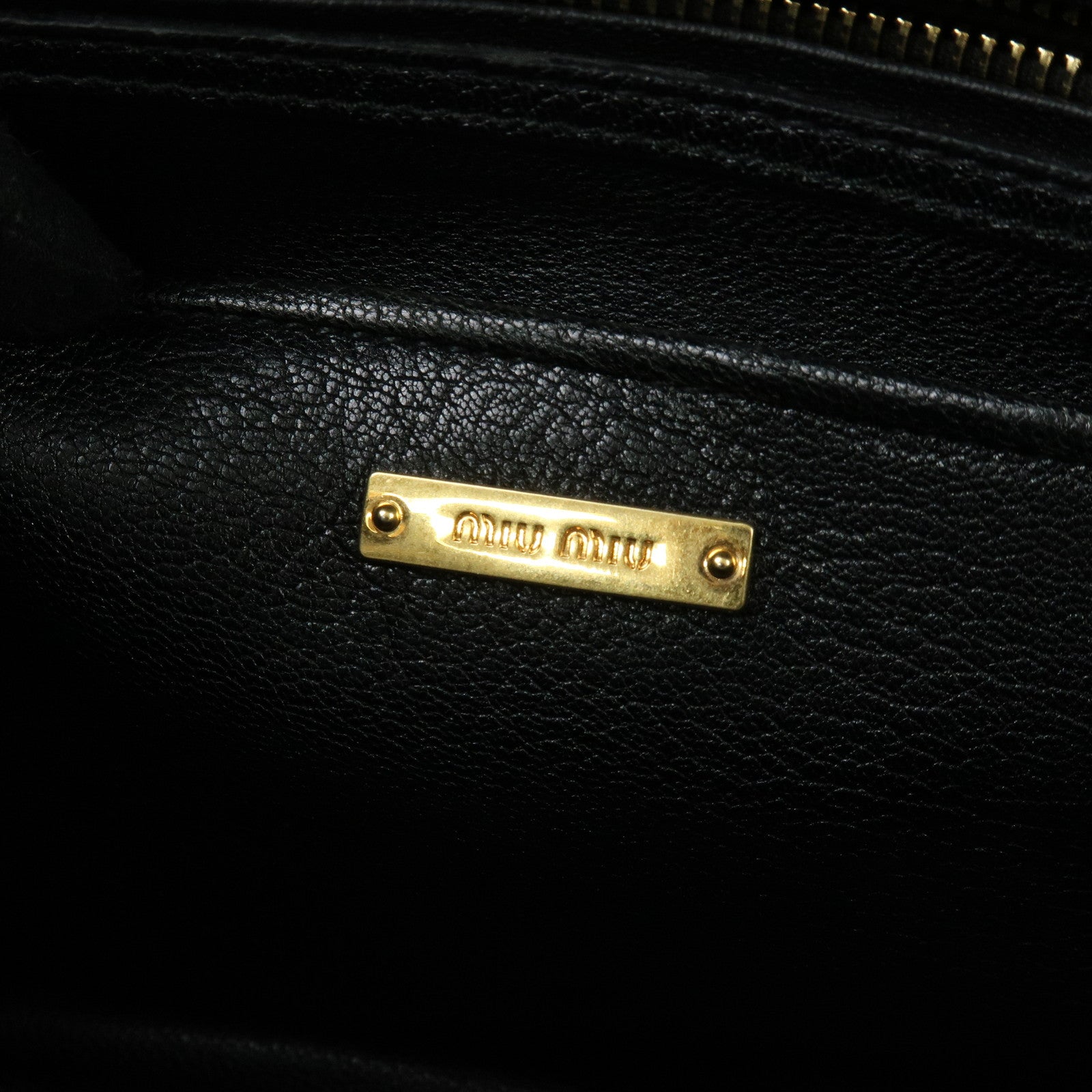 MIU MIU Biker Denim Leather 2Way Bag Hand Bag Shoulder Bag RN1031