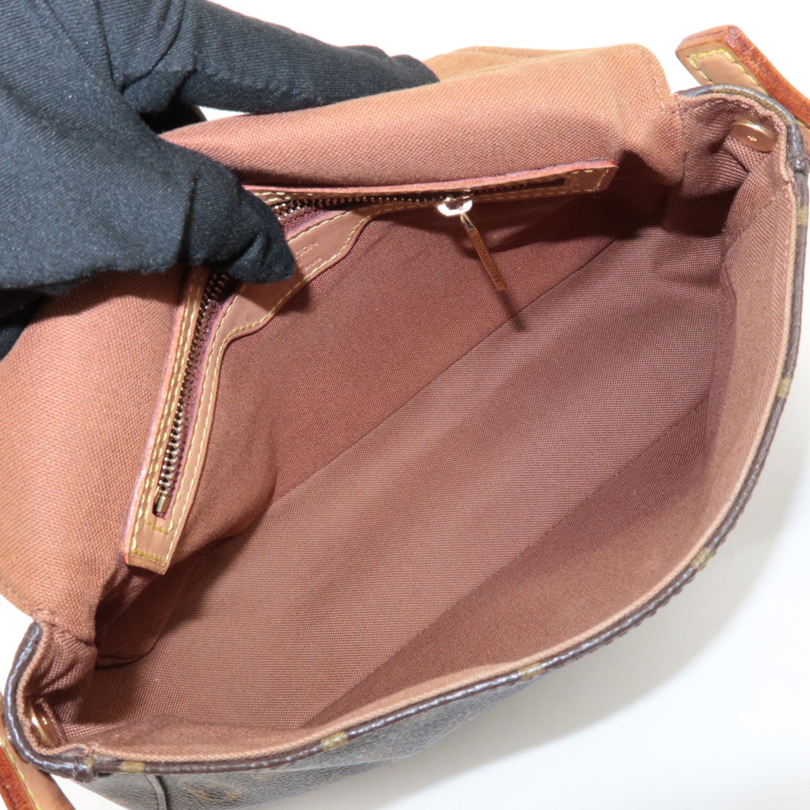 Louis Vuitton Monogram Mini Looping Shoulder Bag Brown M51147 Used