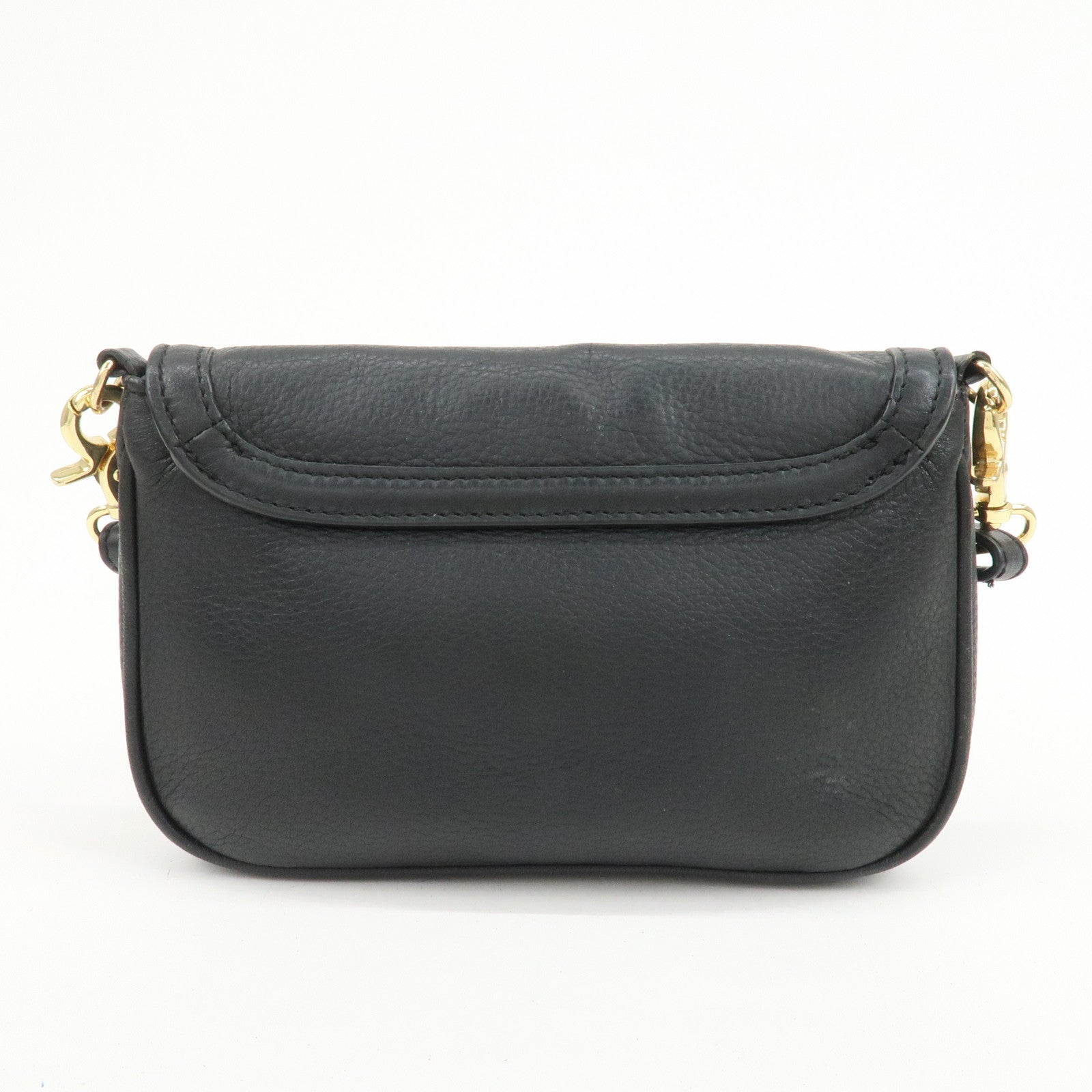 TORY BURCH Logo Leather Shoulder Bag Crossbody Bag Black