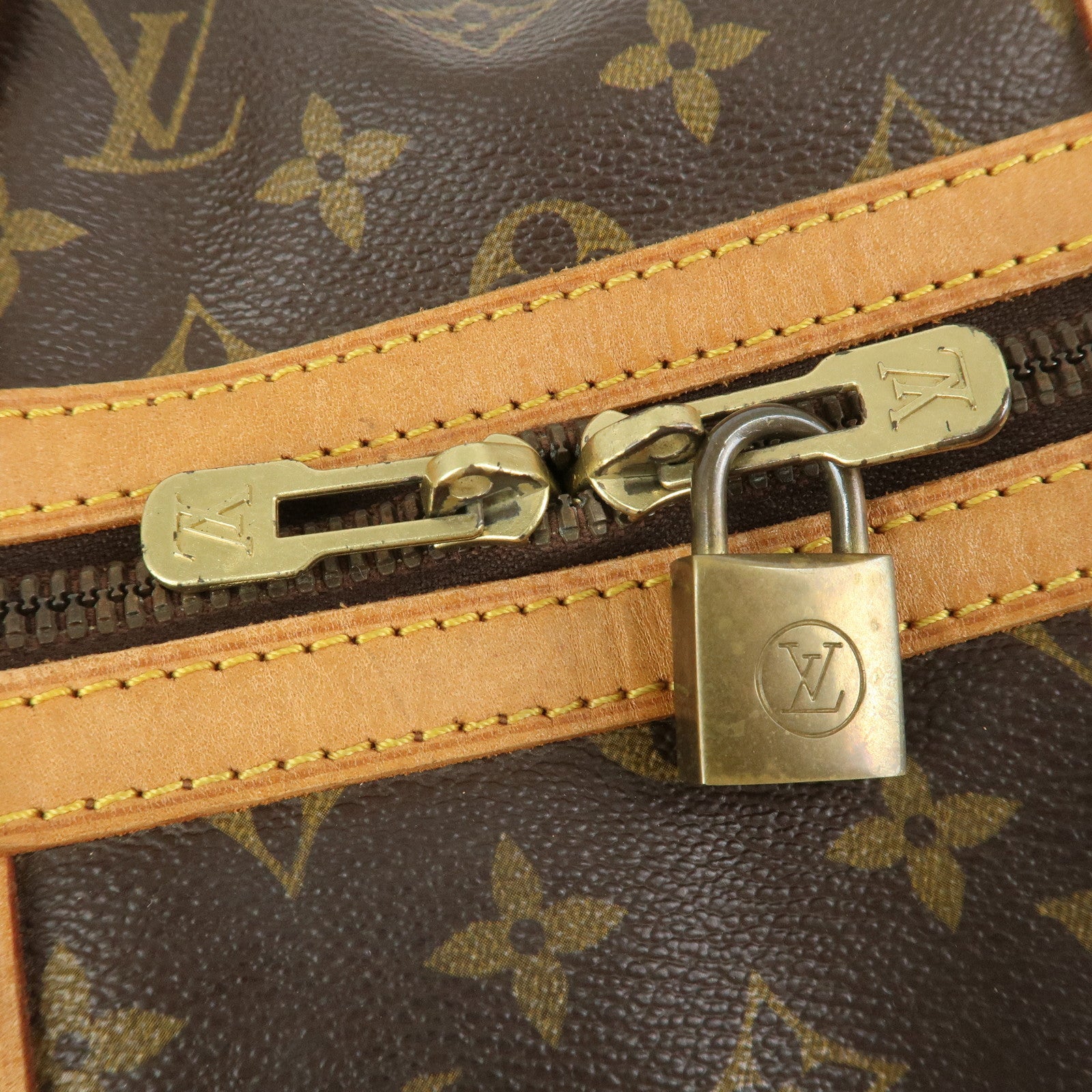 Louis Vuitton Monogram Sac Souple 45 Boston Bag Brown M41624