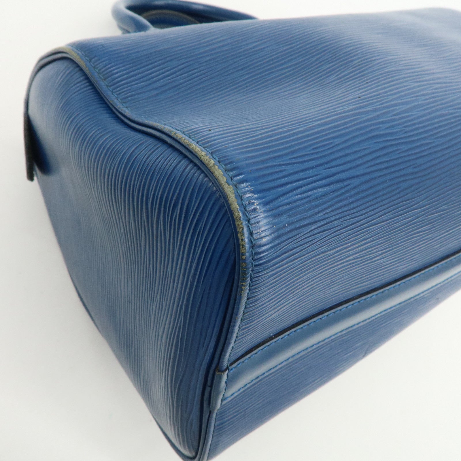 Louis Vuitton Epi Speedy 25 Hand Bag Boston Bag Toledo Blue M43015