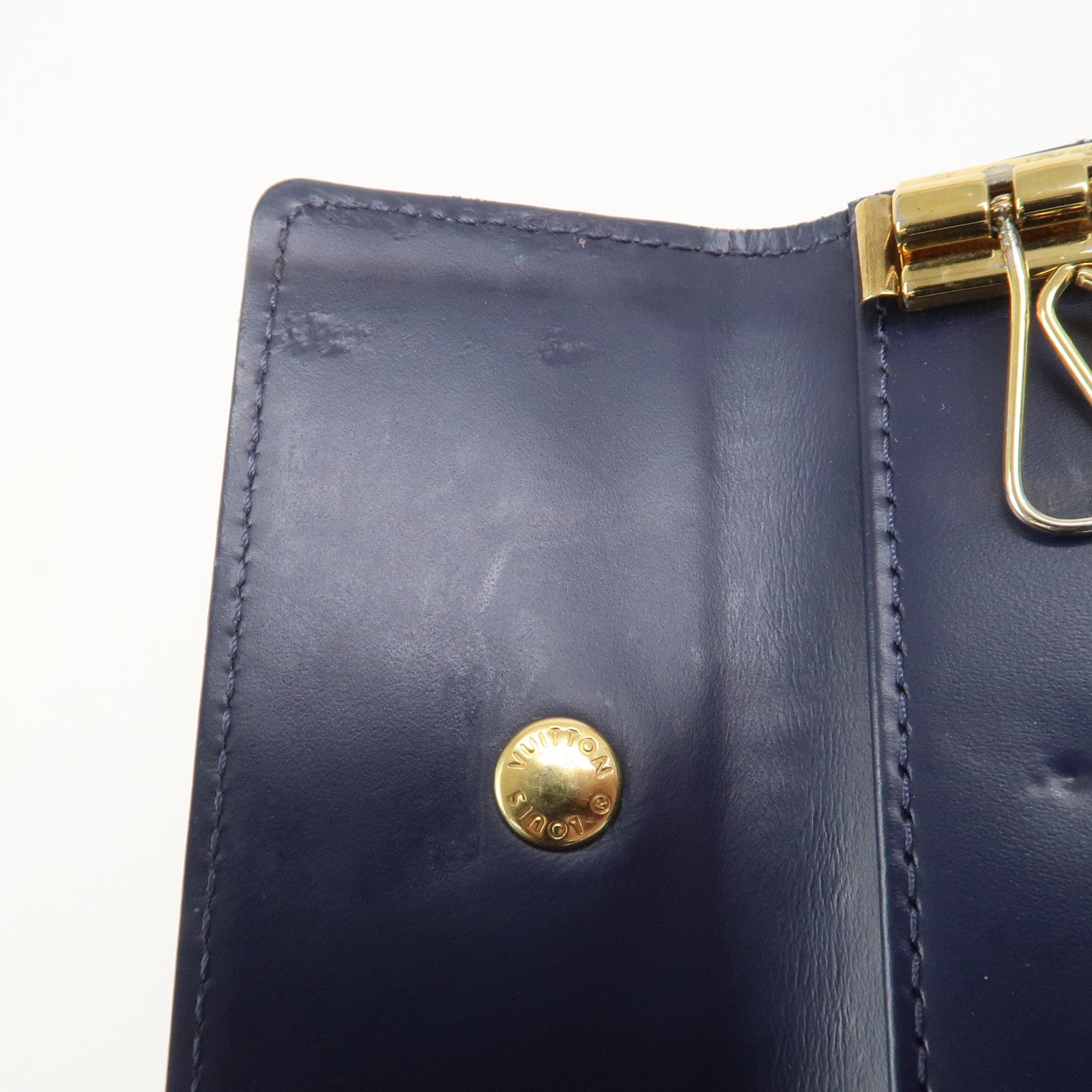 Louis Vuitton Monogram Vernis Multicle 4 Ring Key Case Indigo