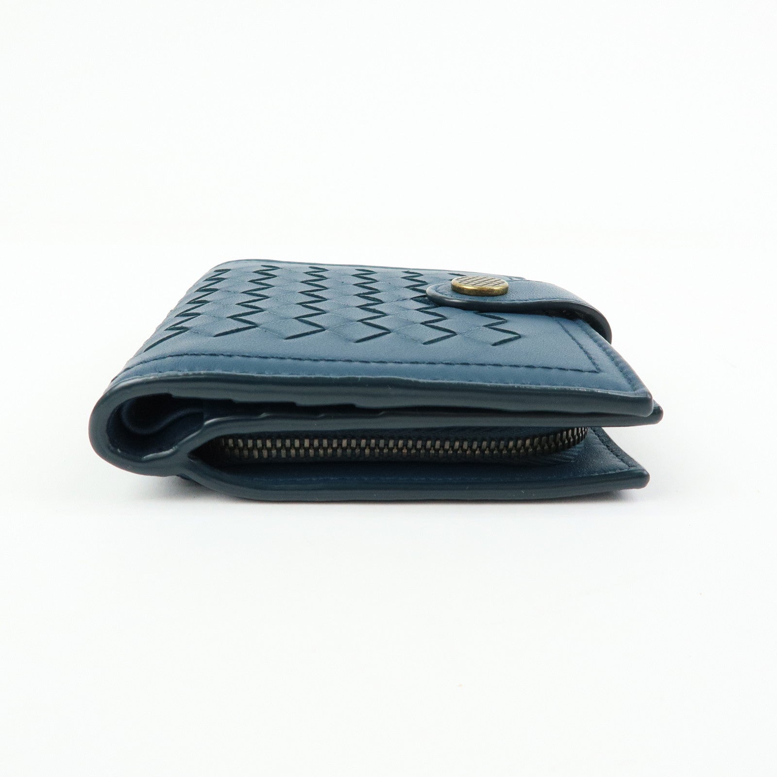 BOTTEGA VENETA Intrecciato Leather Bi-fold Comact Wallet 547441
