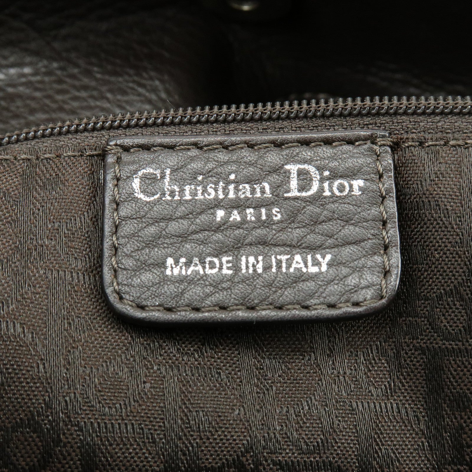 Christian Dior Leather Shoulder Bag Ethnic Heart Tassel Charm Brown