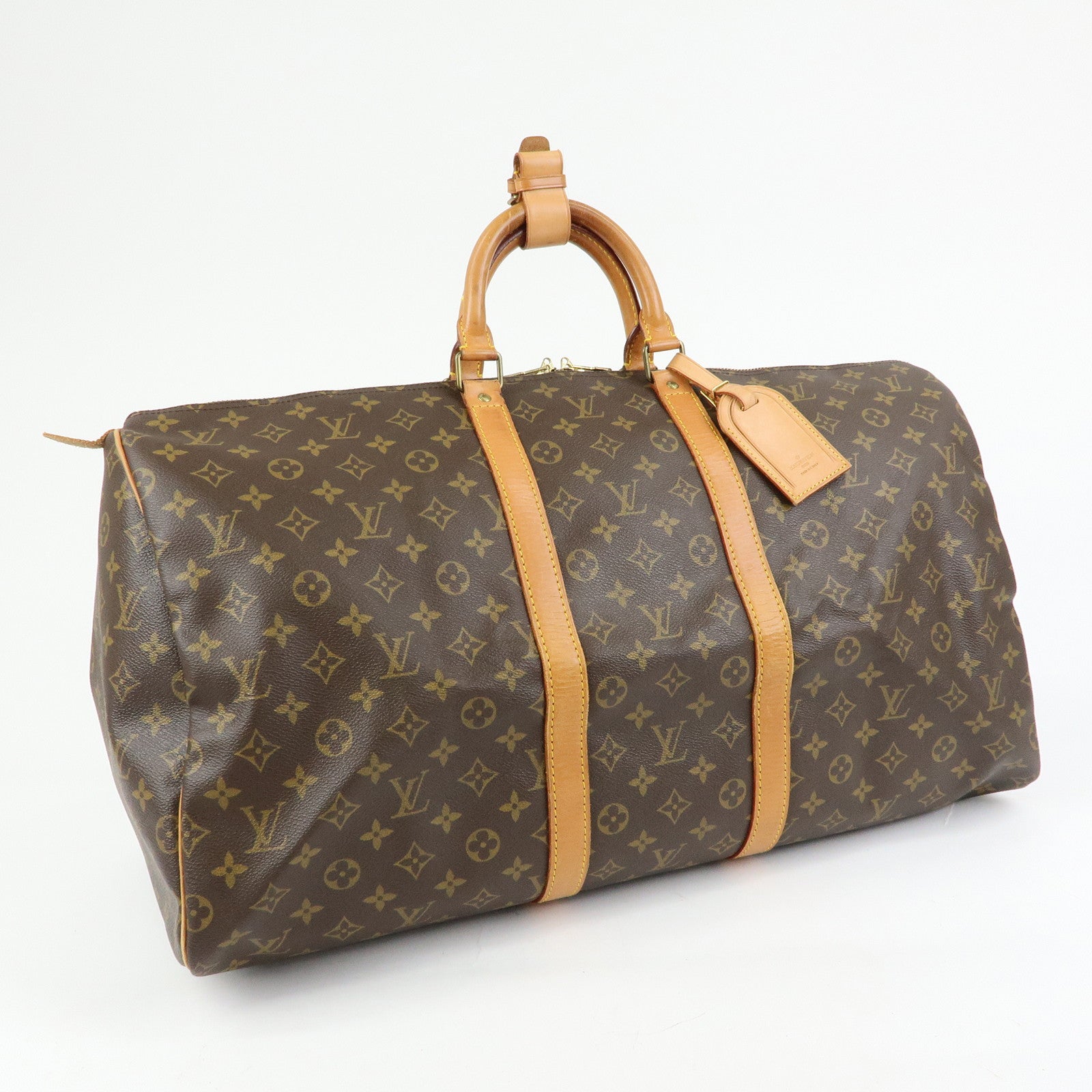 Louis Vuitton Monogram Keep All 55 Boston Bag Brown M41424