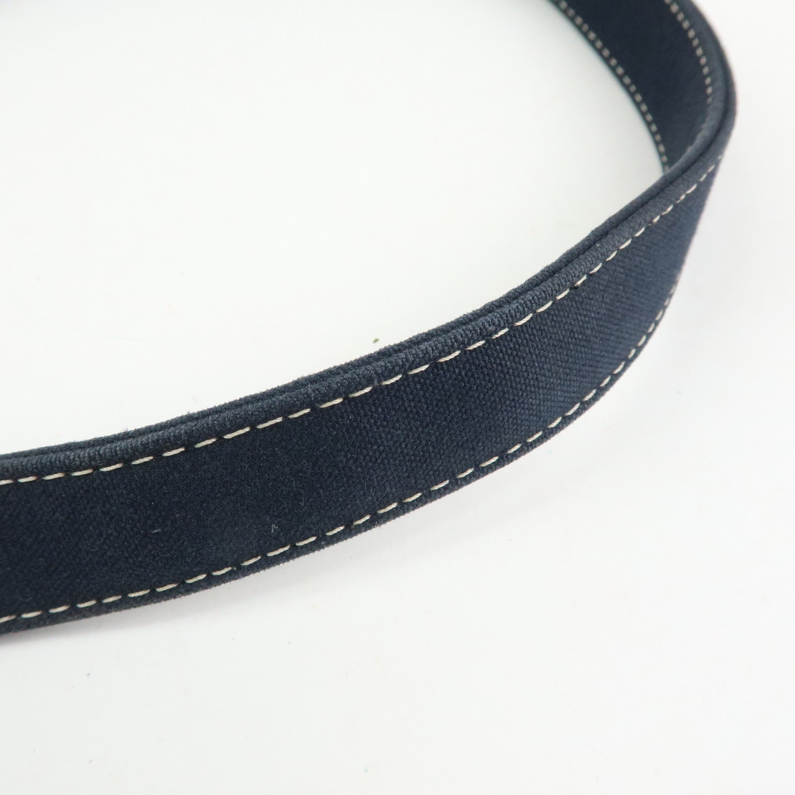 FENDI Mamma Baguette Canvas Shoulder Bag Navy 26325