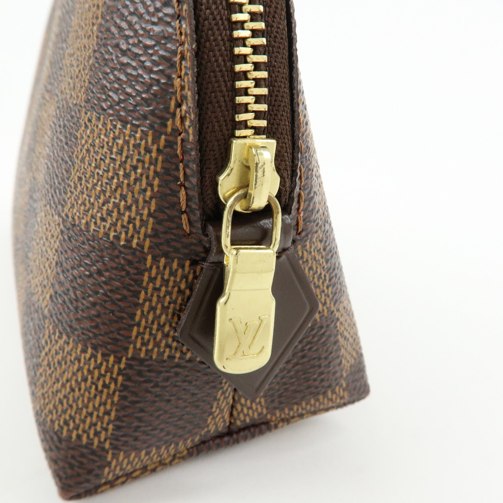 Louis Vuitton Damier Pochette Cosmetic PM Pouch Brown N47516