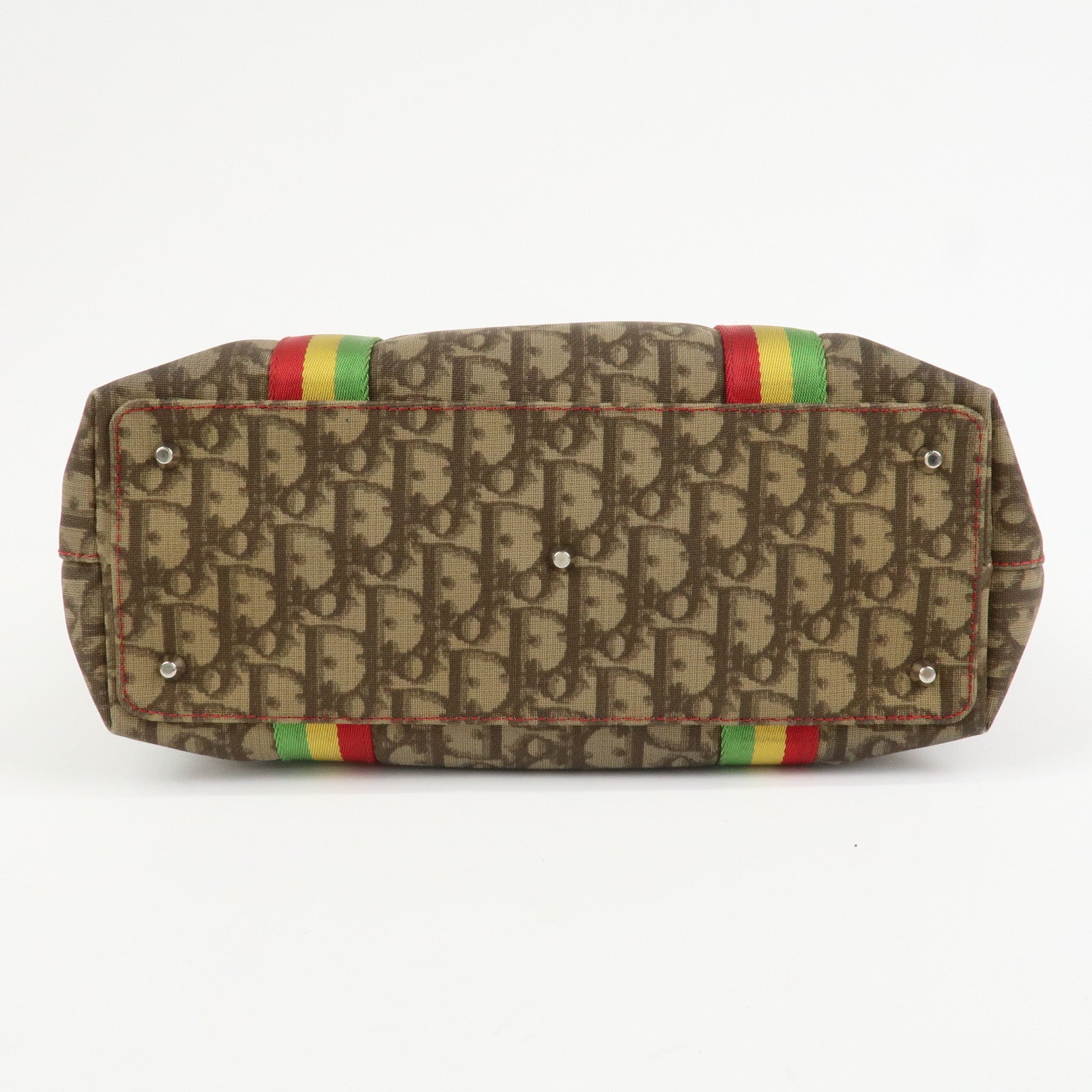 Christian Dior Rasta Trotter Canvas Leather Tote Bag Shoulder Bag