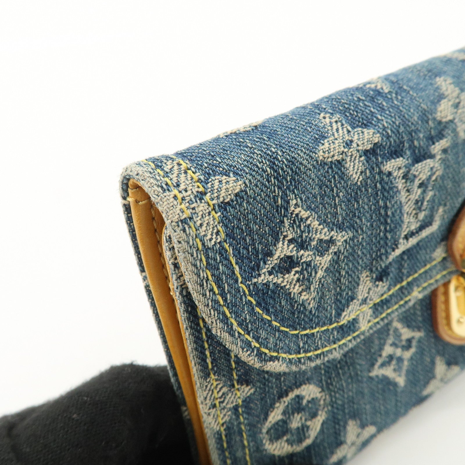 Louis Vuitton Monogram Denim Portefeuille Amelia Wallet Blue M95511 Used