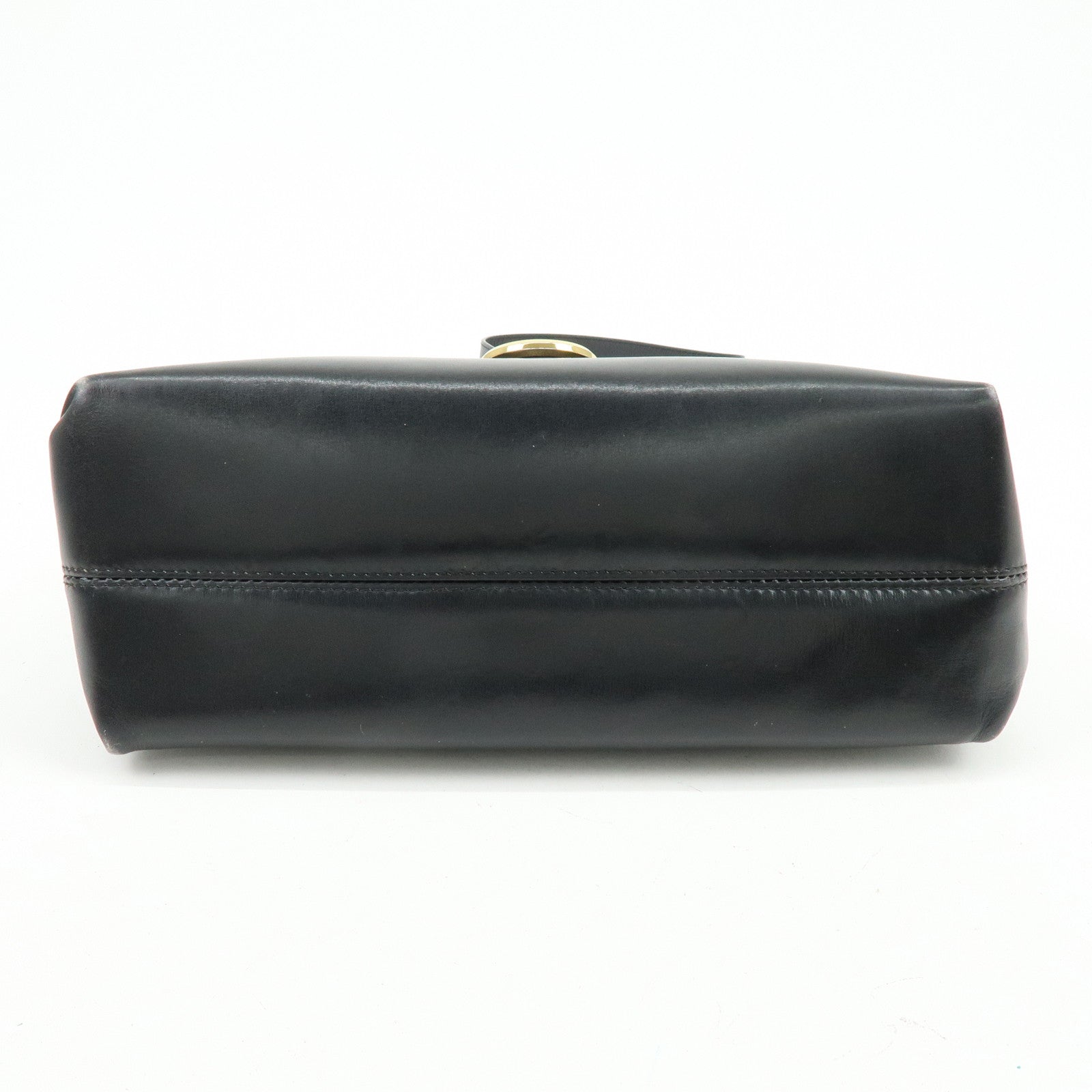Ferragamo Gancini Leather Shoulder Bag Crossbody Bag Black