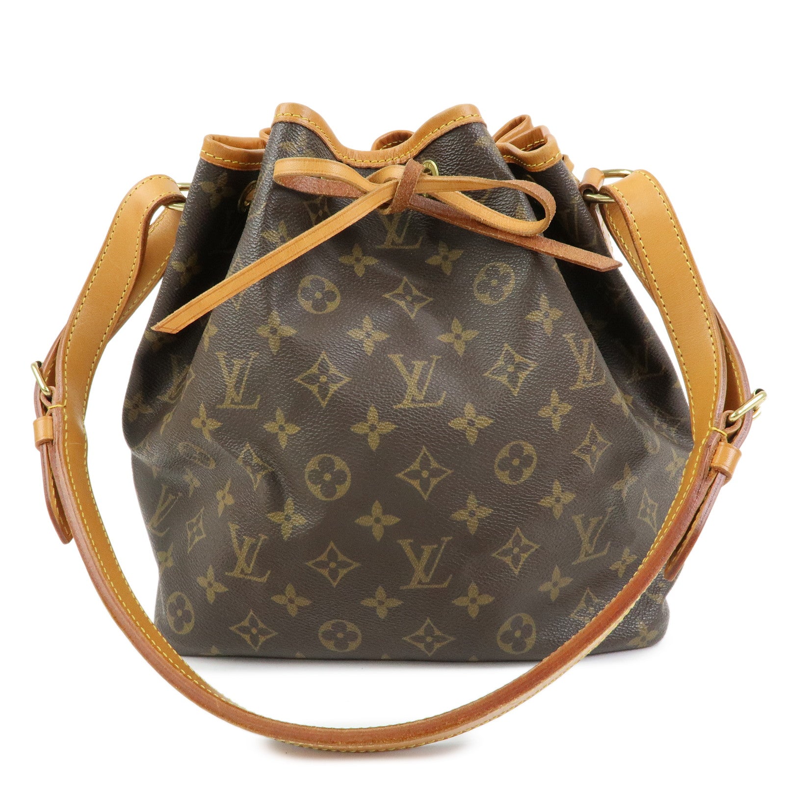 Louis Vuitton Monogram Petit Noe Shoulder Bag Brown M42226