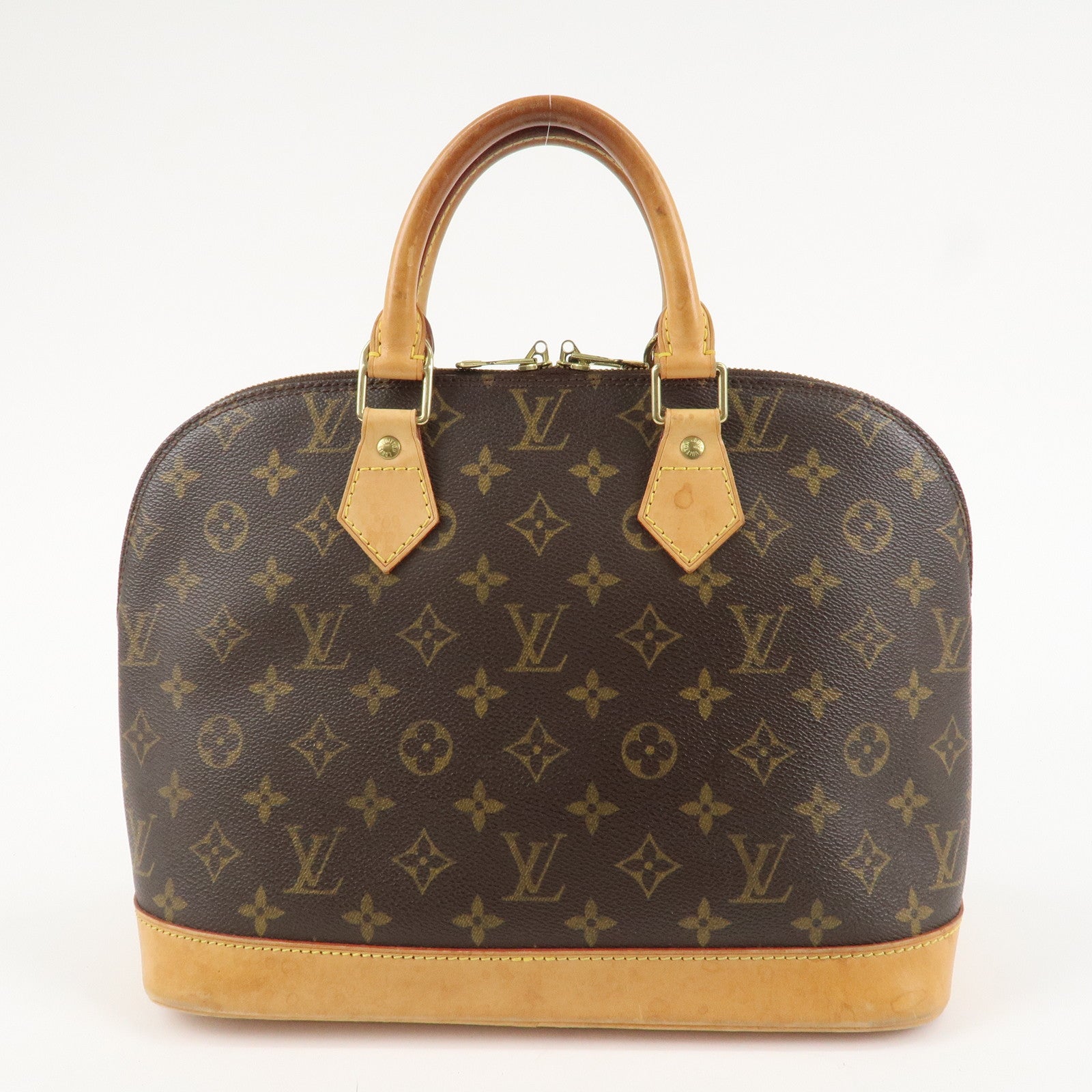 Louis Vuitton Monogram Alma Hand Bag Brown Brown M51130 Used
