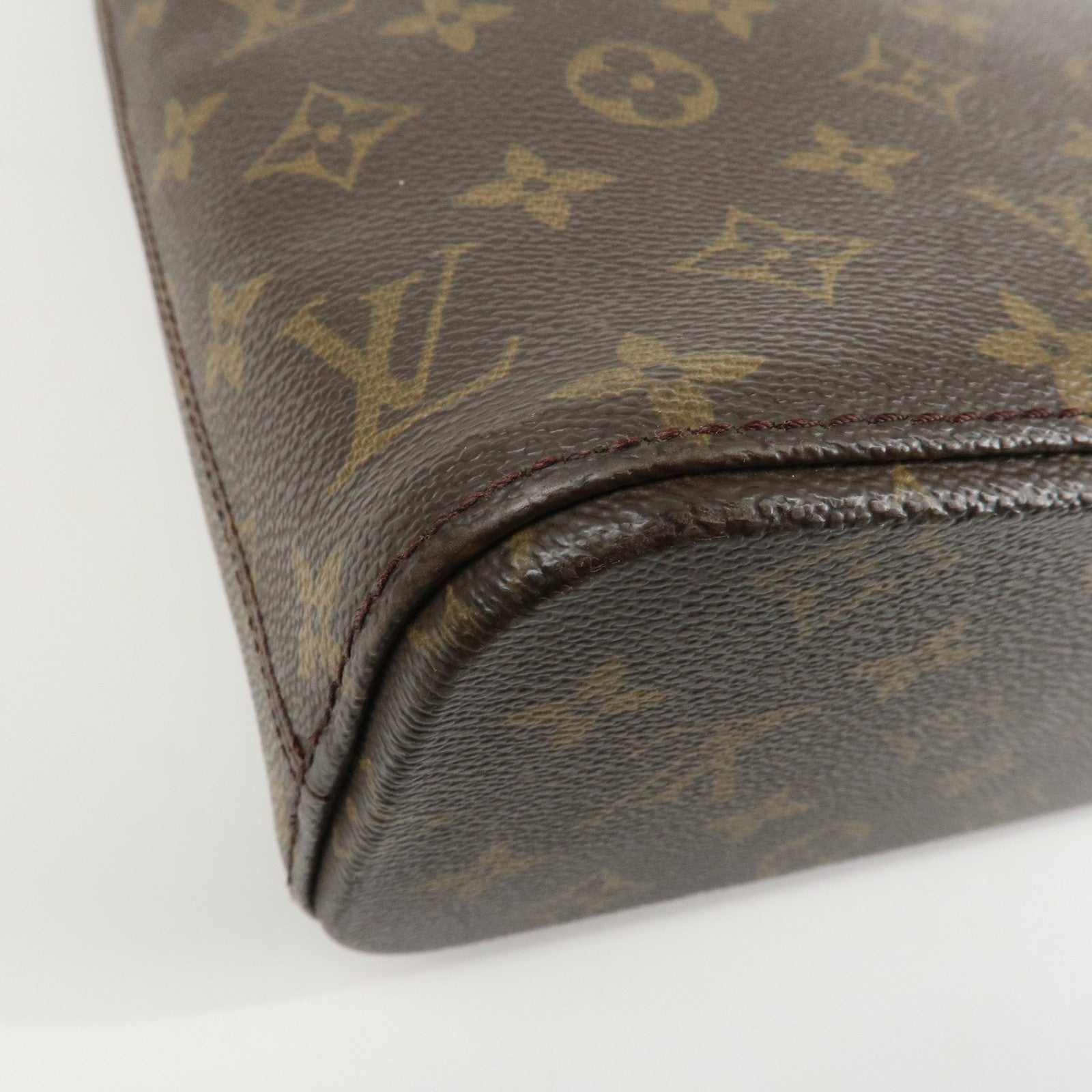 Louis Vuitton Monogram Luco Tote Bag Hand Bag Brown M51155 Used