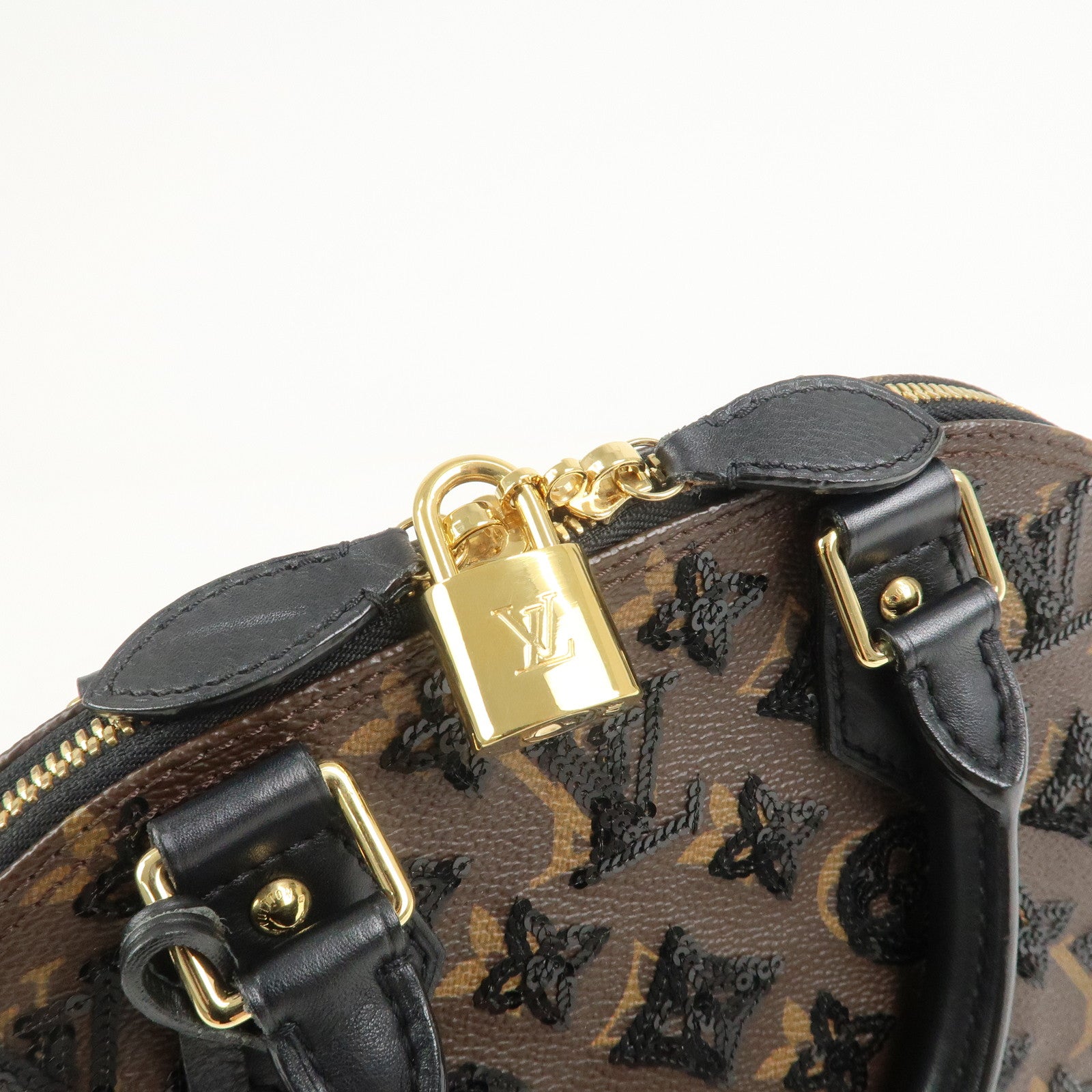 Louis Vuitton Monogram Eclips Canvas Leather Alma BB HandBag M40418