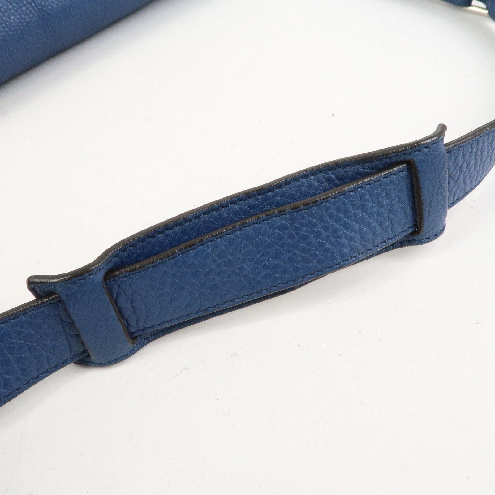 GUCCI Interlocking G Leather Shoulder Bag Crossbody Bag Blue 322056