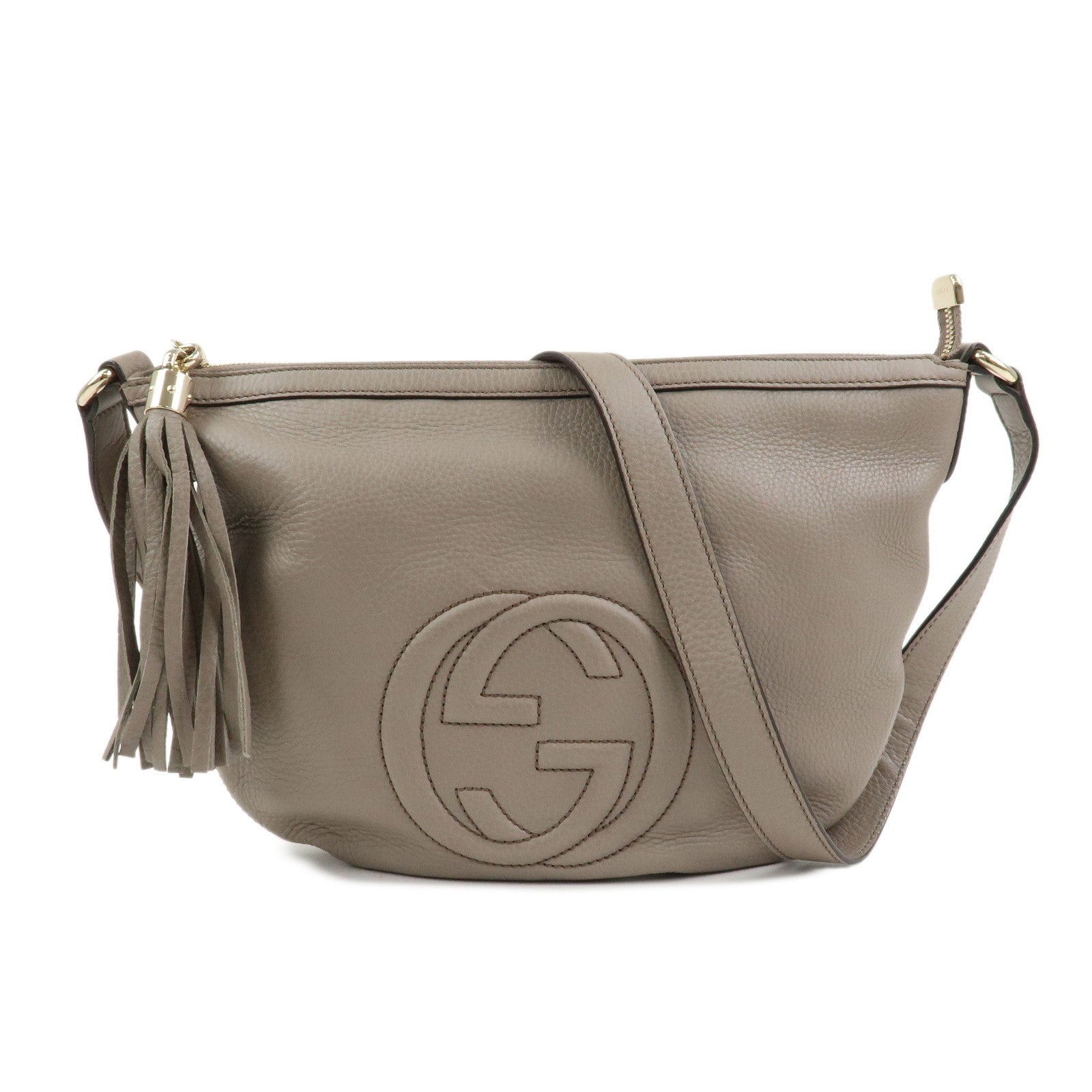 GUCCI SOHO Interlocking G Leather Shoulder Crossbody Bag 308361