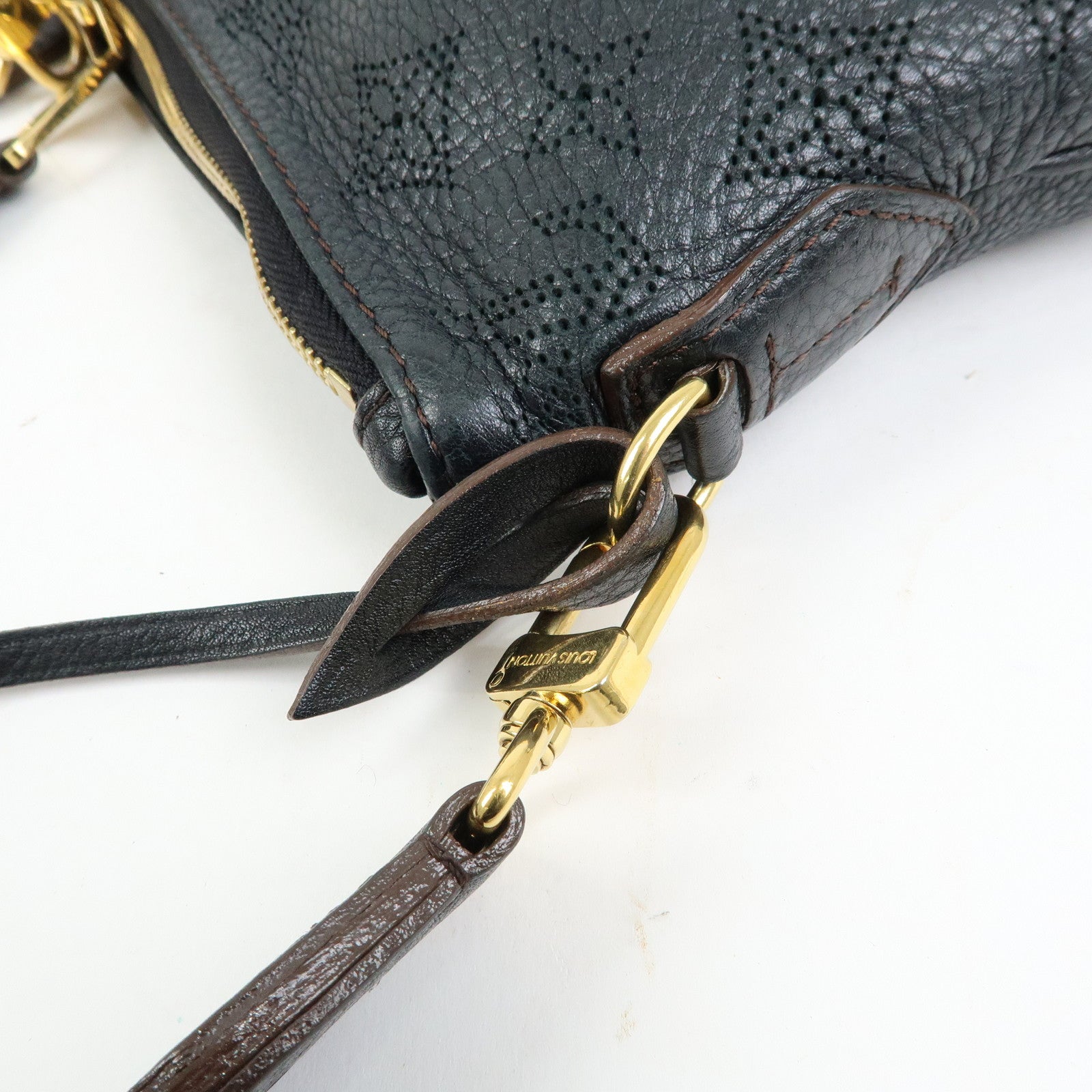 Louis Vuitton Monogram Mahina Selene PM Shoulder Bag Noir M94035