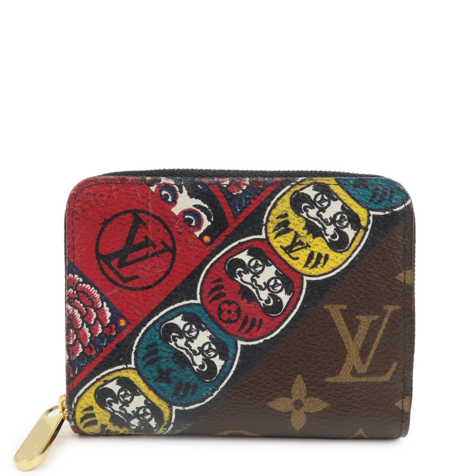 Louis Vuitton Monogram Zippy Round Coin Purse Kansai Yamamoto Brown M67250