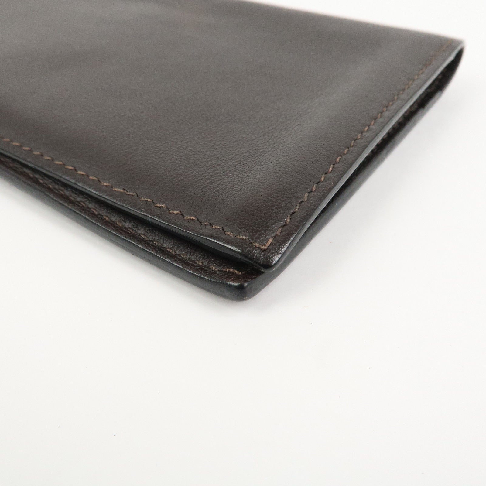 HERMES MC2 Fleming Veau Swift Long Wallet Dark Brown