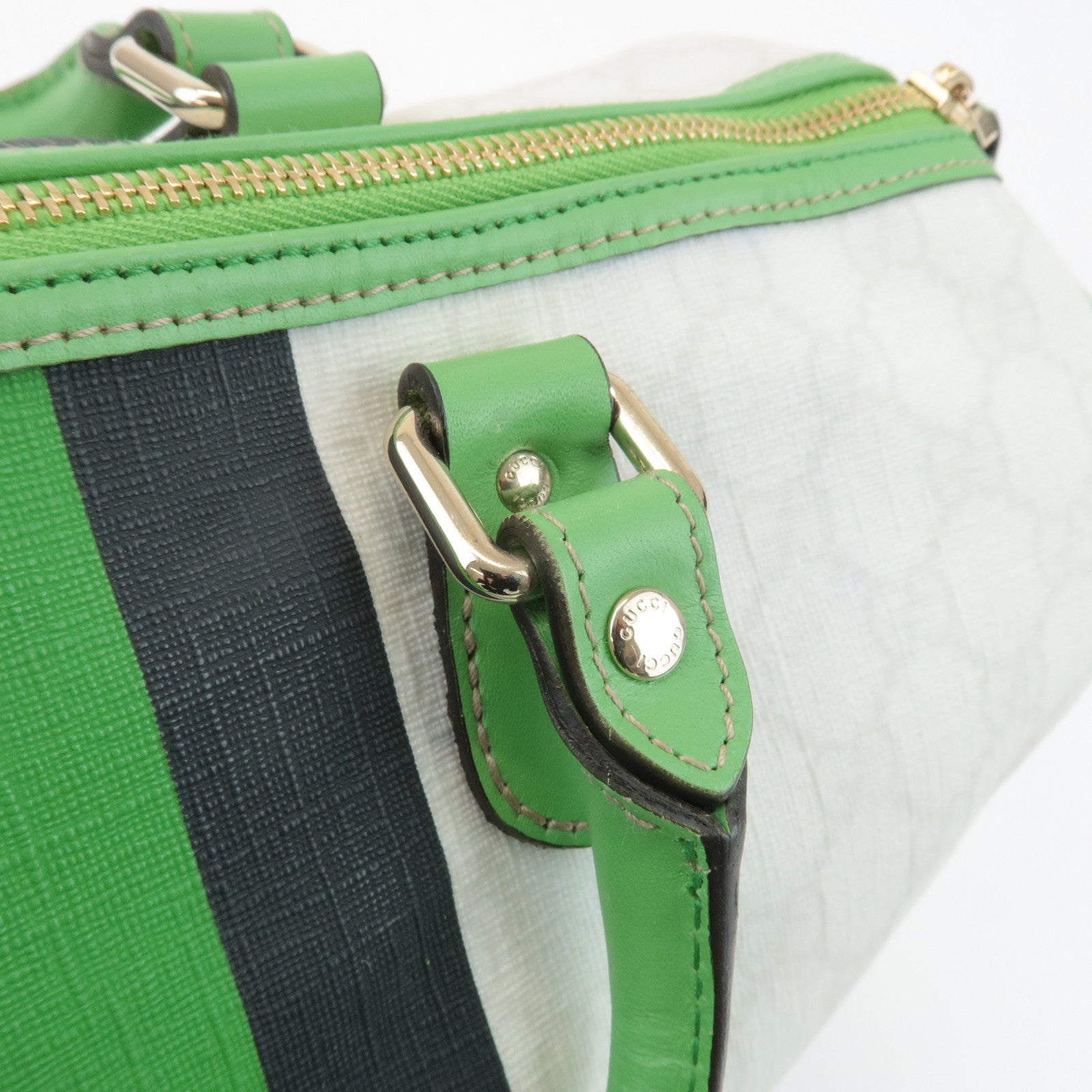 GUCCI JOY Line GG Supreme Leather Boston Bag 189895 Used