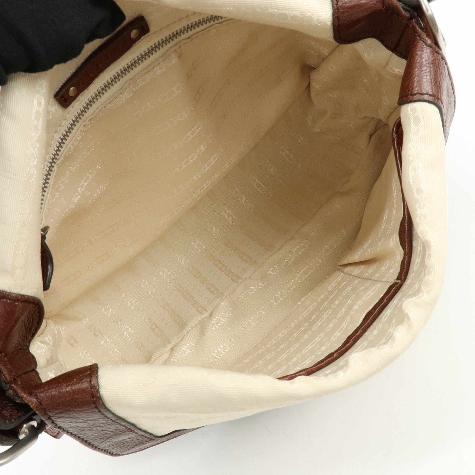 CELINE Tassel Leather Shoulder Bag Brown