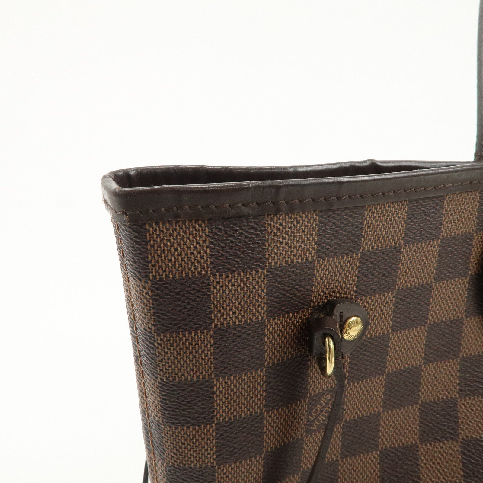 Louis Vuitton Damier Ebene Neverfull MM Tote Bag Cerise N41358