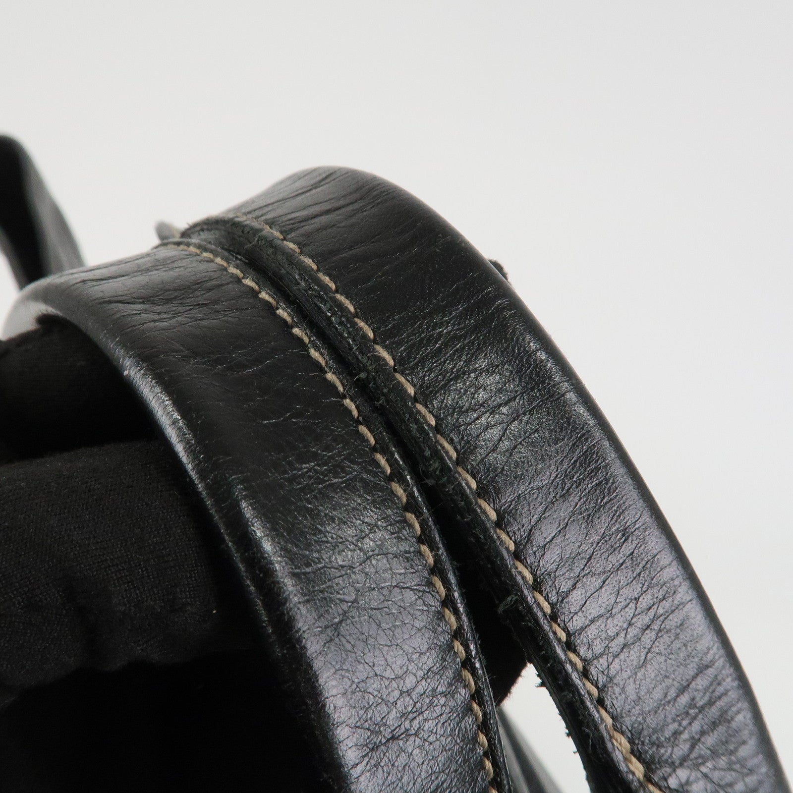 GUCCI Hysteria Leather Tote Bag Hand Bag Black 211126