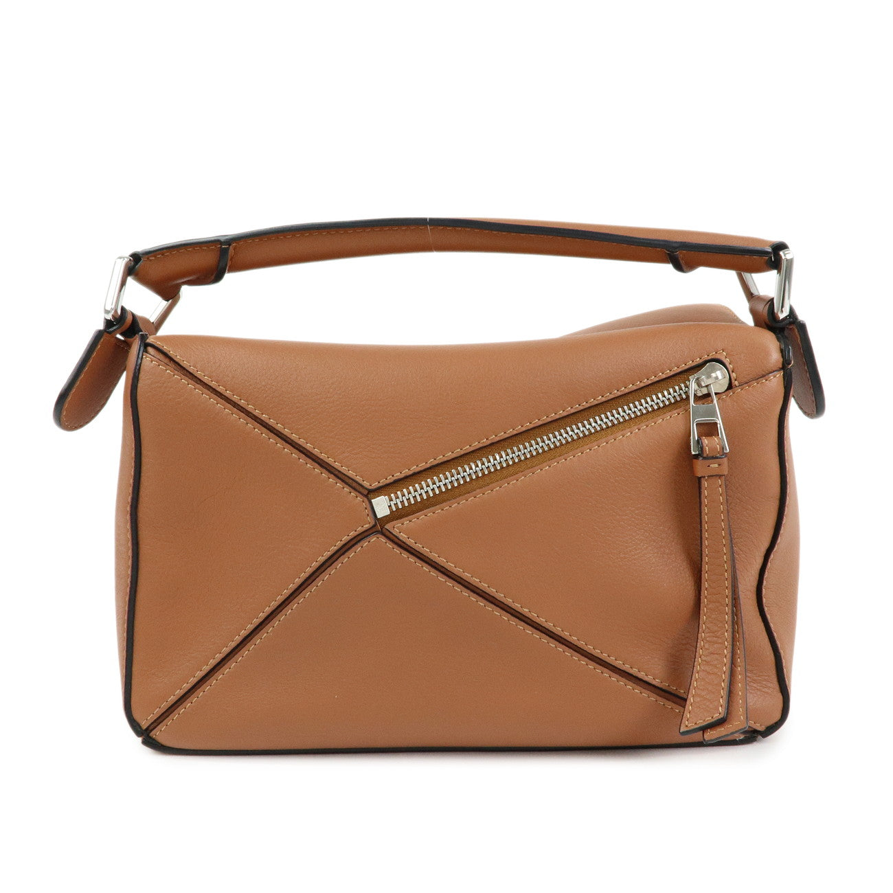 LOEWE Anagram Calf Leather Puzzle Bag Small 2Way Shoulder Bag Tan
