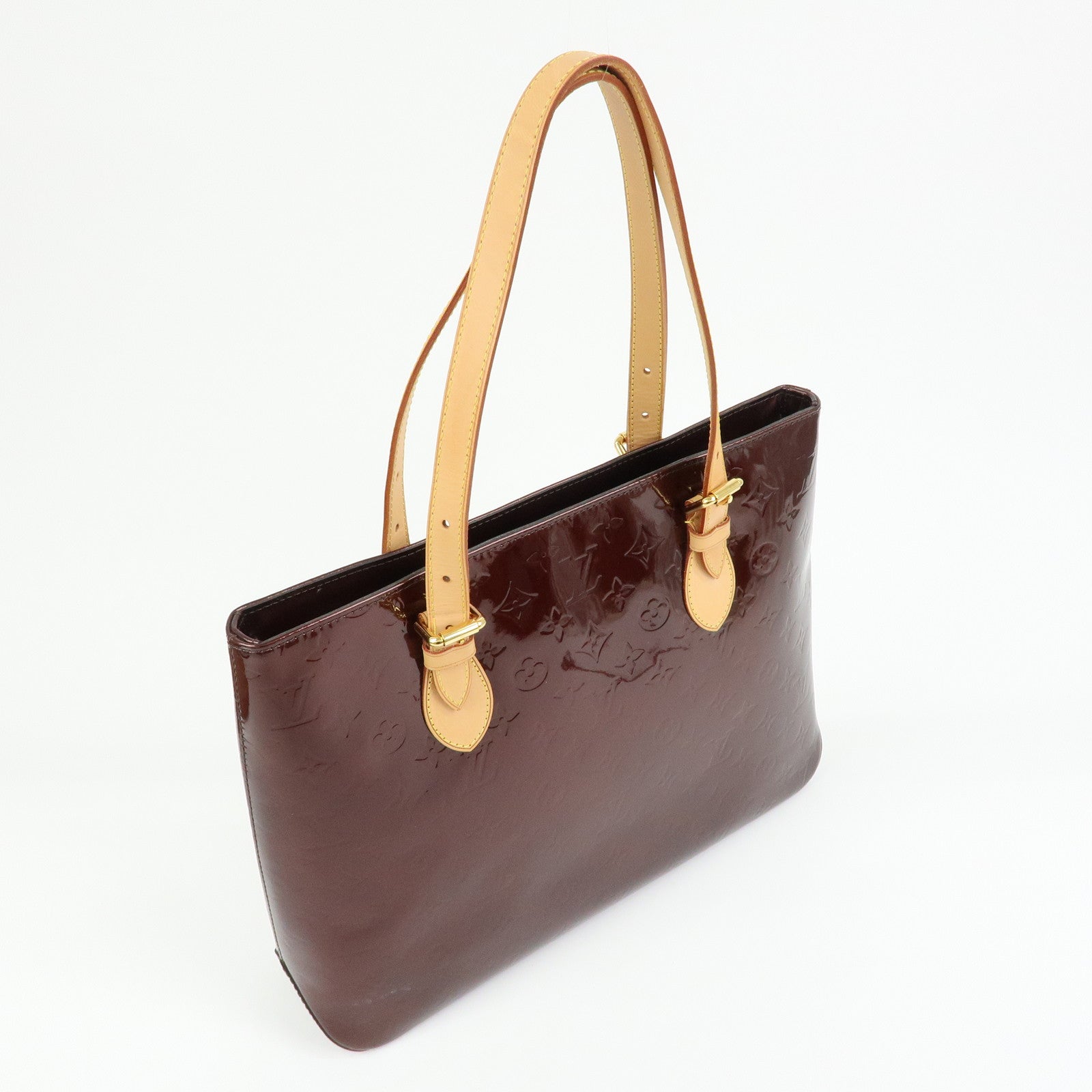 Louis Vuitton Monogram Vernis Brentwood Tote Bag Amarante M91994