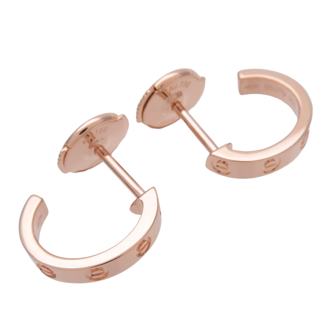 Cartier Mini LOVE Earrings K18 750PG Rose Gold