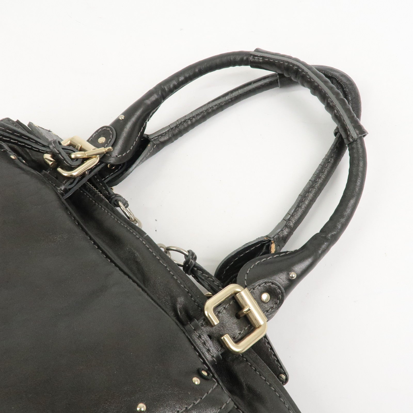 Chloe Paddington Leather Hand Bag Shoulder Bag Black