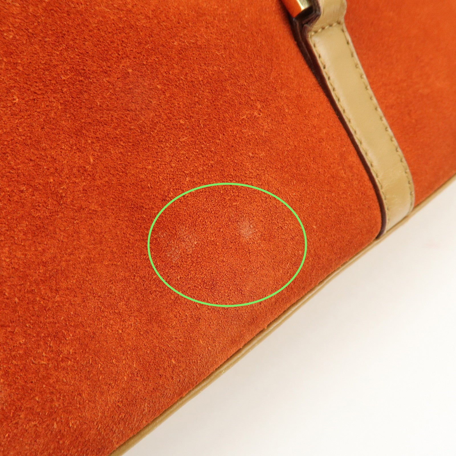 GUCCI Jackie Suede Leather Shoulder Bag Hand Bag Orange 002.1068