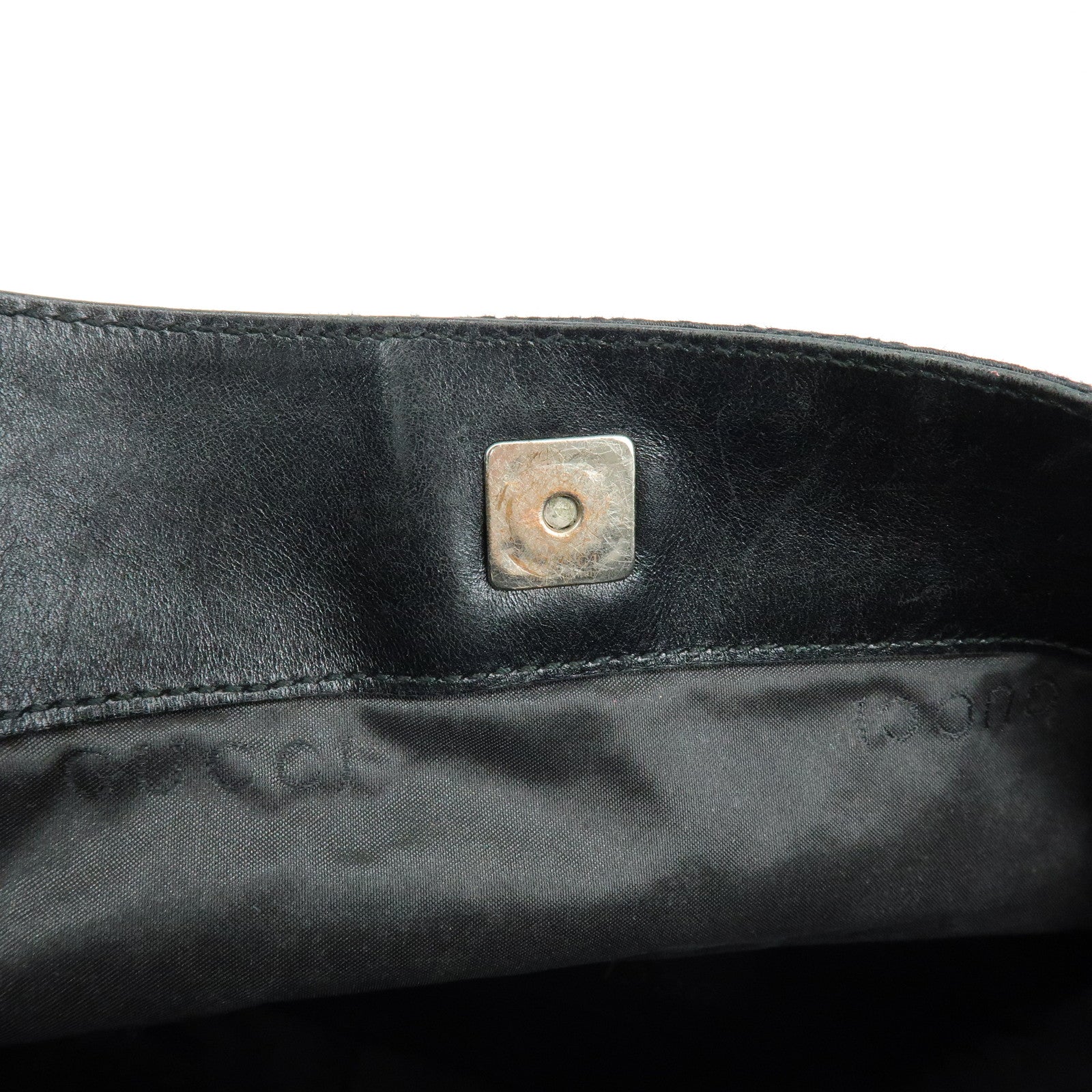 GUCCI GG Canvas Leather Shoulder Bag Black 001・4095・001553