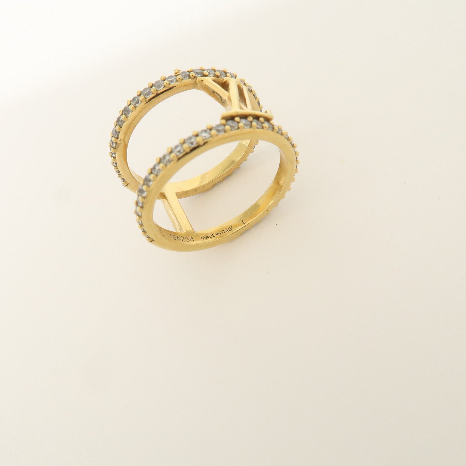 Louis Vuitton LV Iconic Strass Metal Ring L Gold M1463L