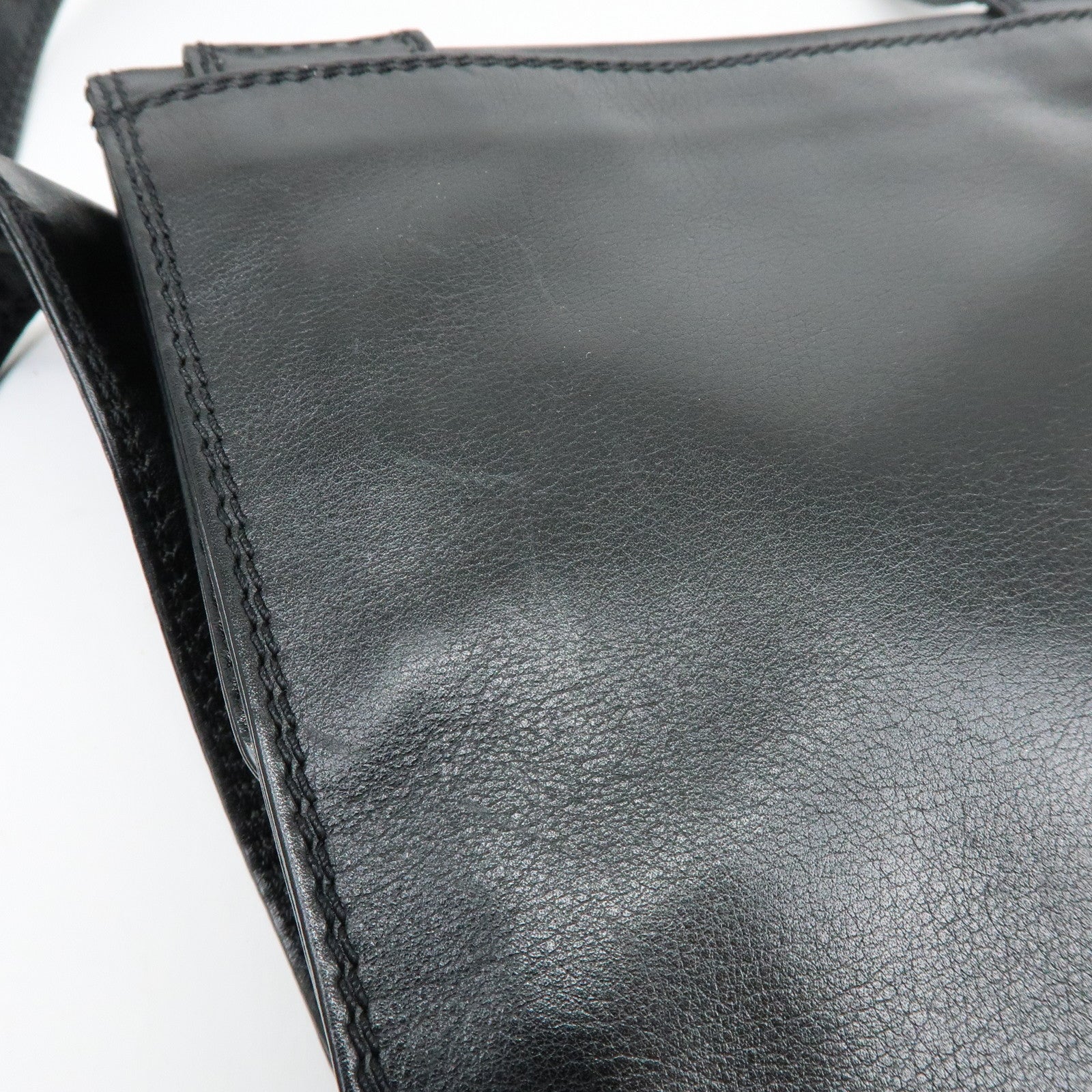 CHANEL COCO Mark Calf Leather Shoulder Crossbody Bag Black