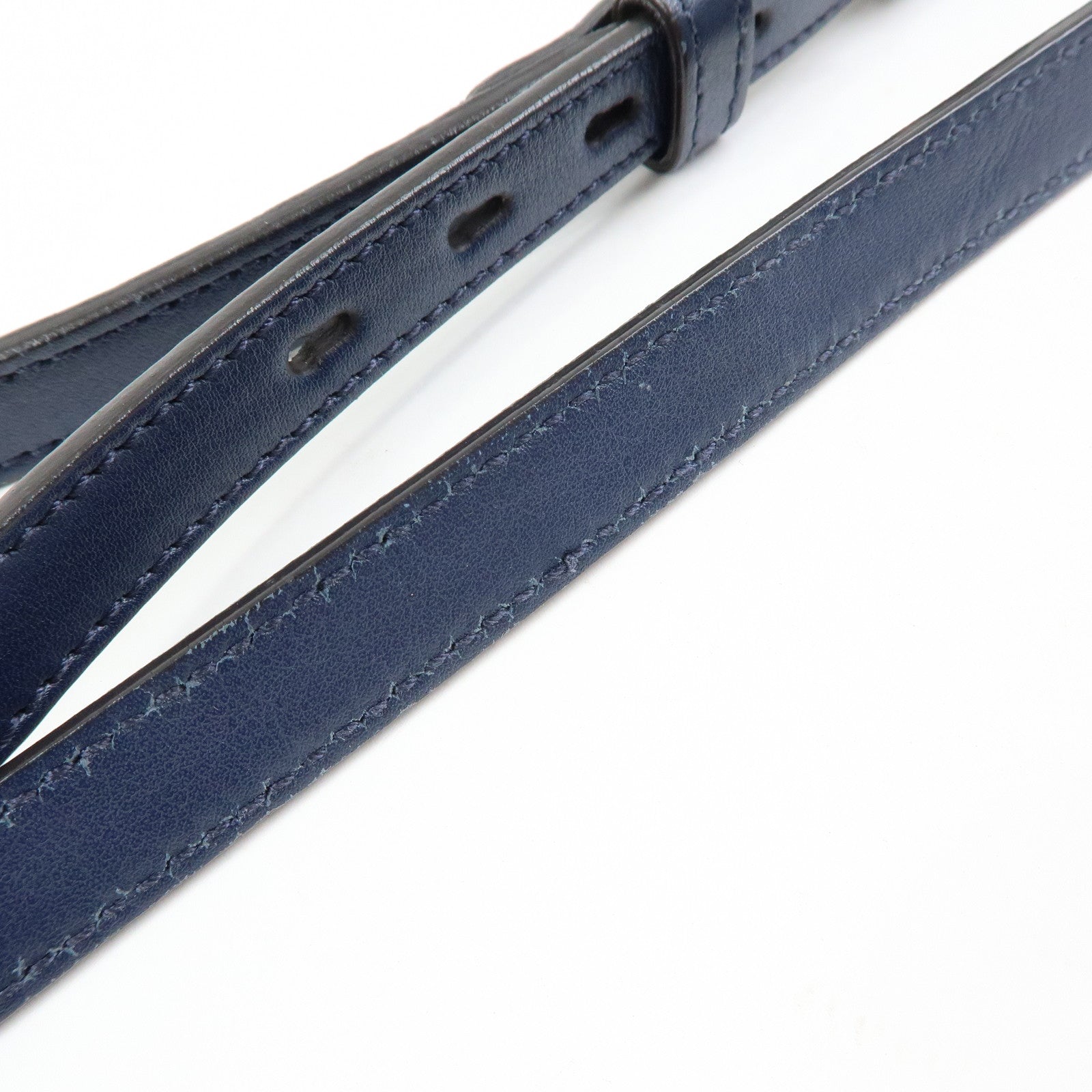 GUCCI GG Marmont Denim Leather Shoulder Bag Indigo Blue 447632
