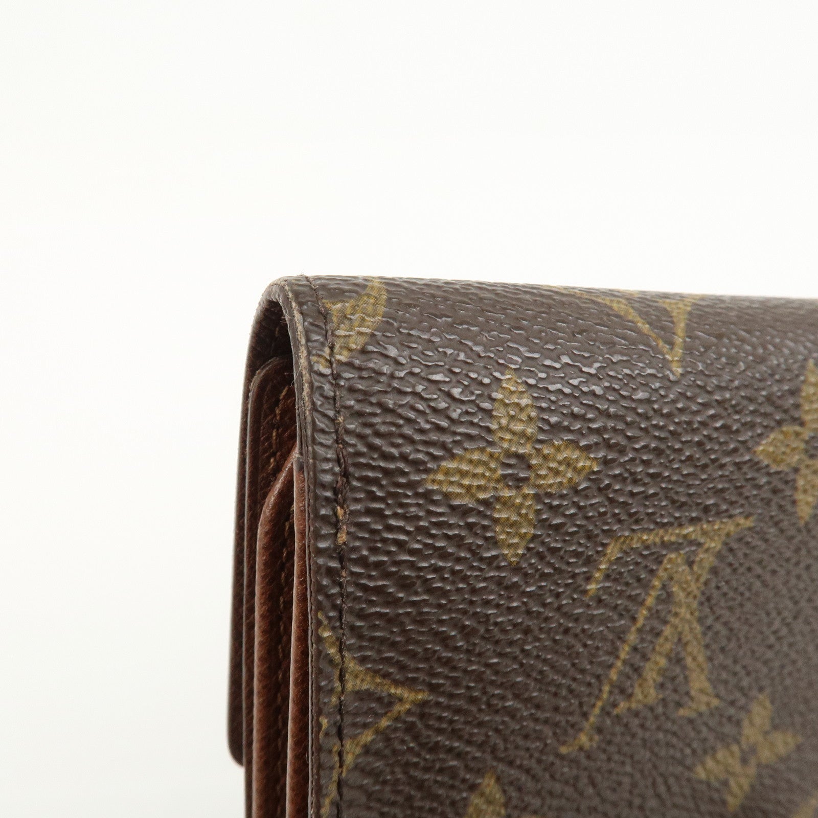 Louis Vuitton Porte Tresor Etui Chequier Wallet Brown M61200