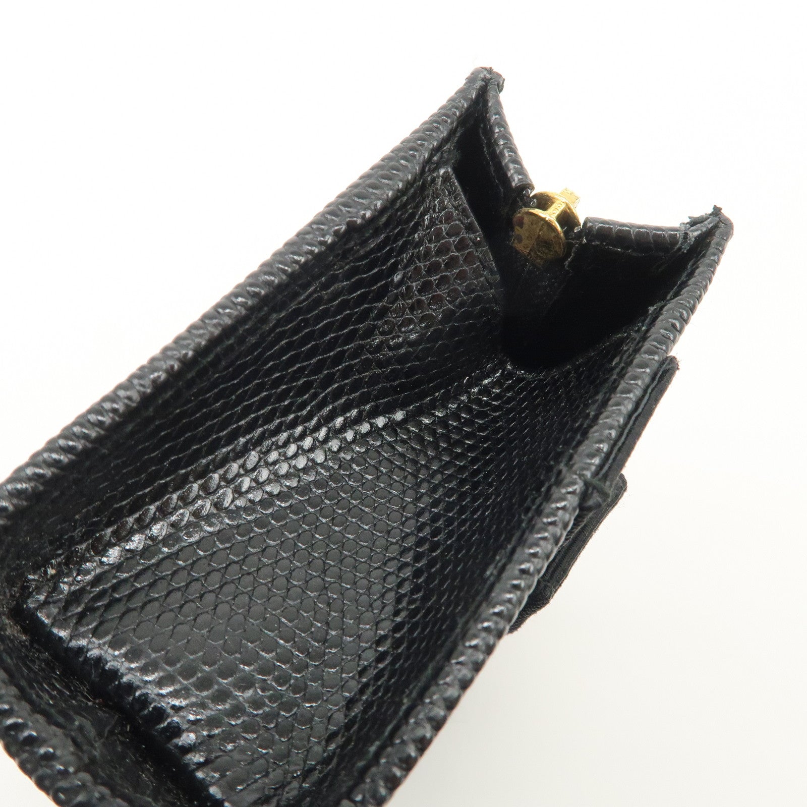 Ferragamo Vara Ribbon Leather Pouch Black