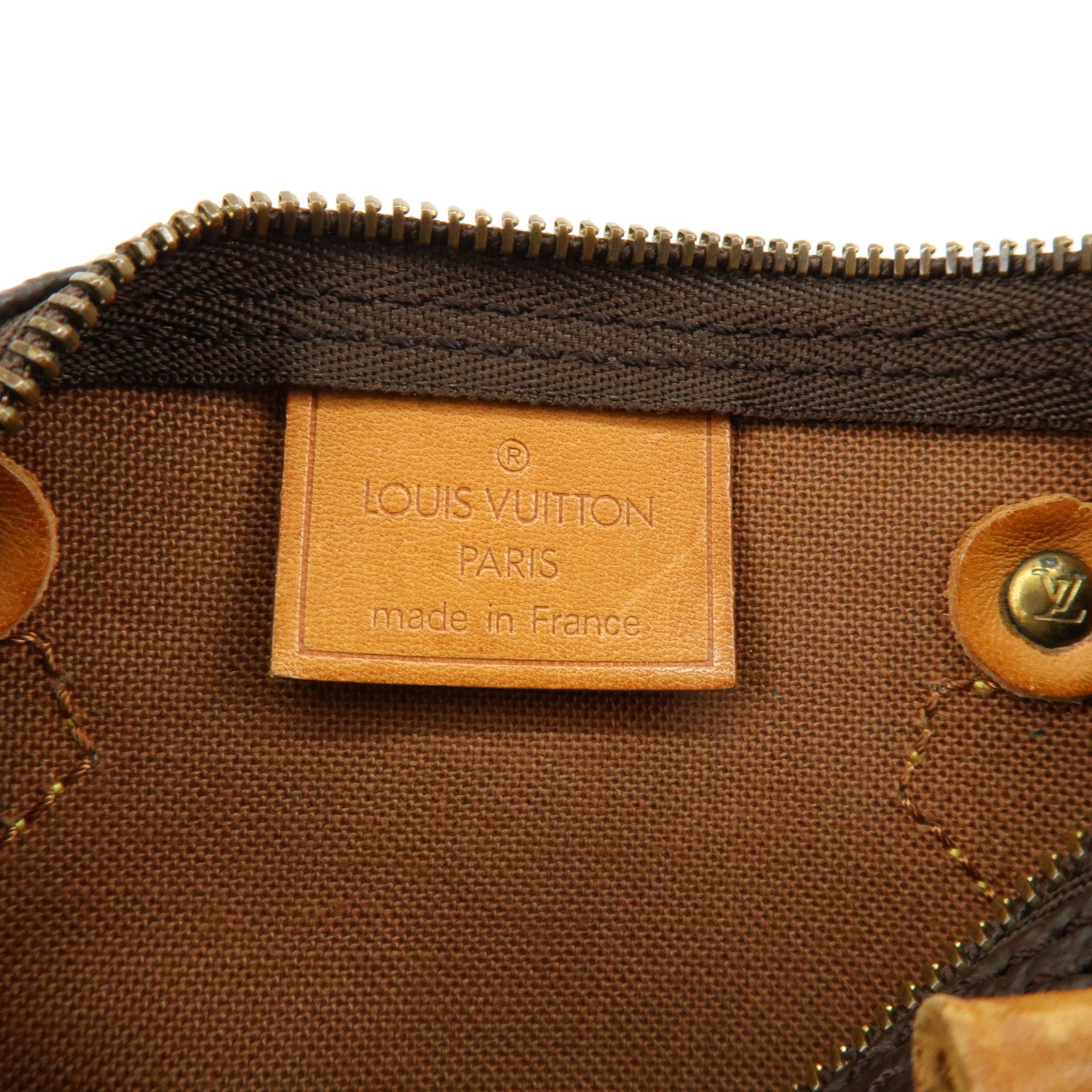 Louis Vuitton Monogram Mini Speedy Hand Bag & Strap Brown M41534