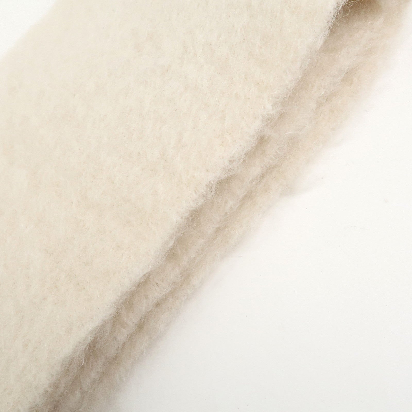 LOEWE Anagram Mohair Wool Nylon Scarf Stole White